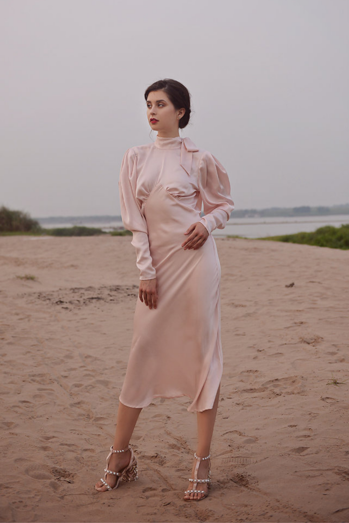 JESSABELLE Silk Midi Dress