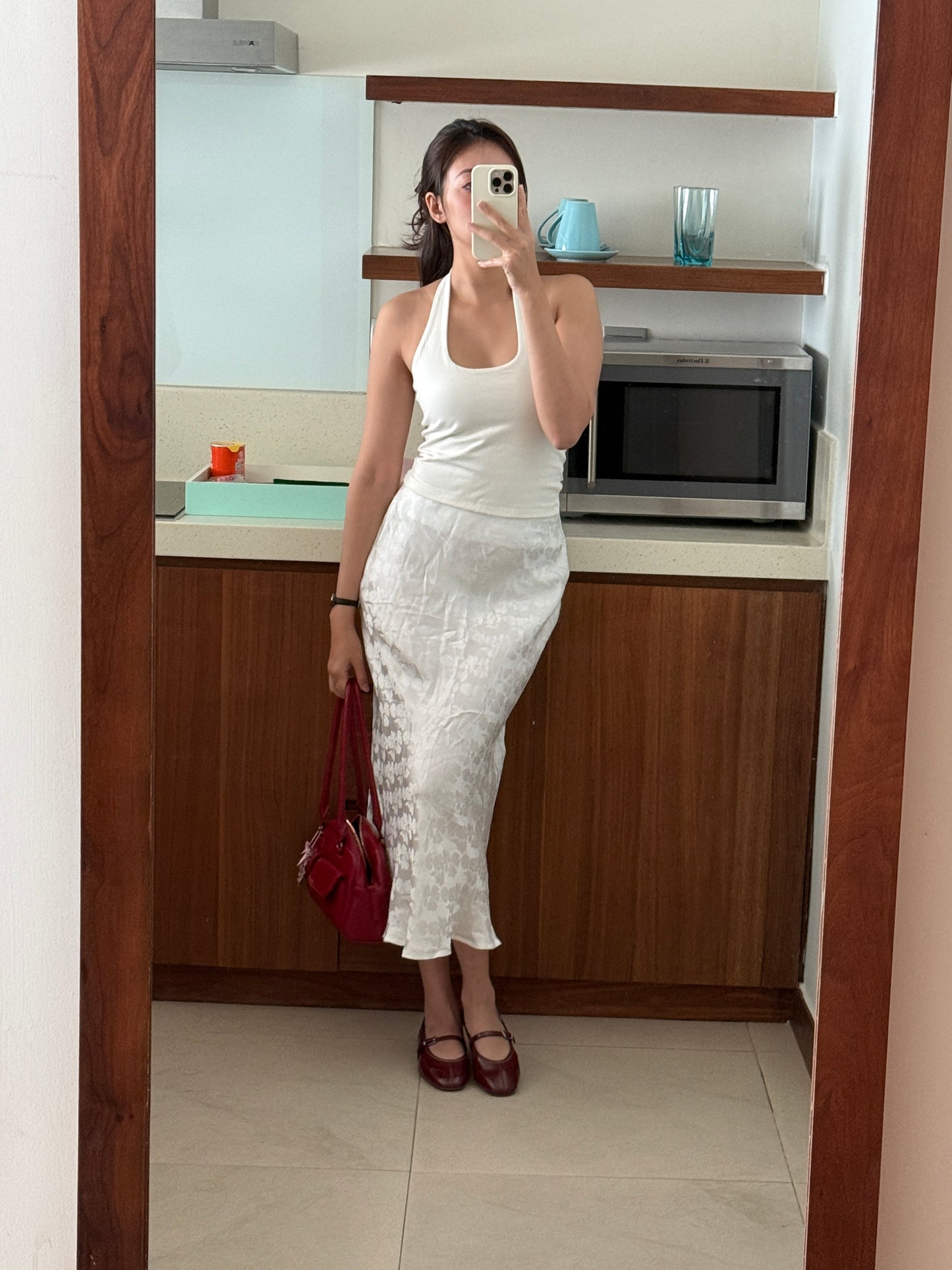 Esmée Heritage Mulberry Silk Midi Skirt