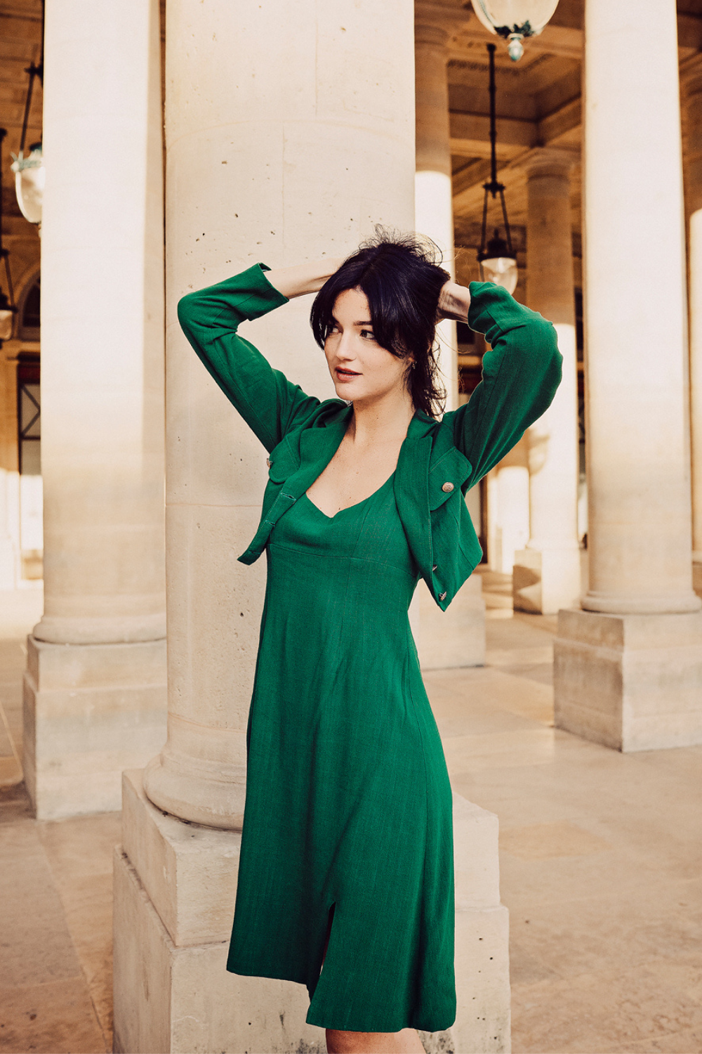 Linen Two Piece Set with Silk Lining