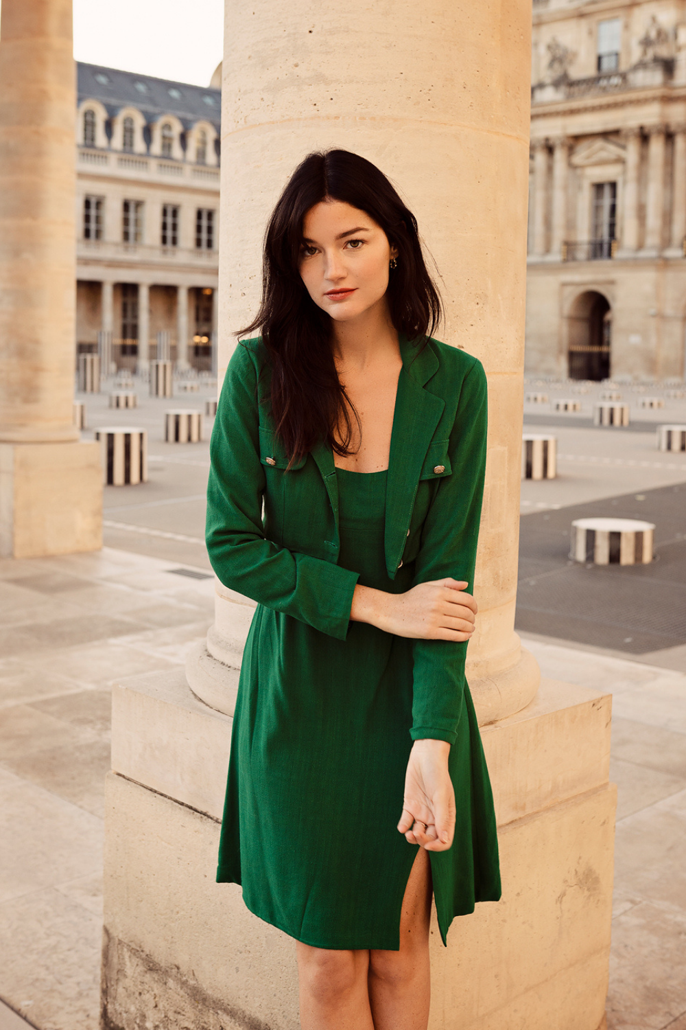 Linen Two Piece Set with Silk Lining