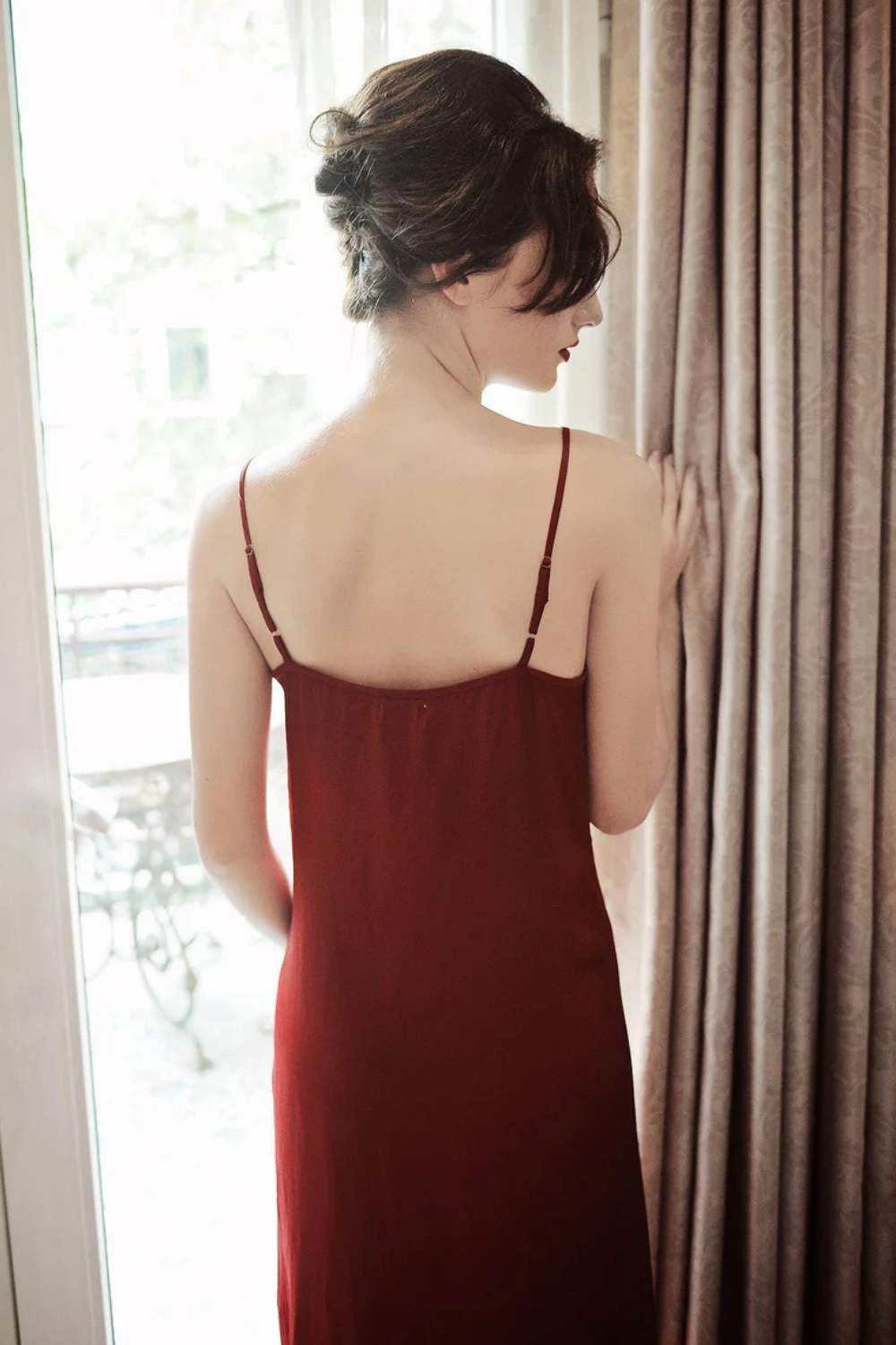 Midi Silk Slip Dress