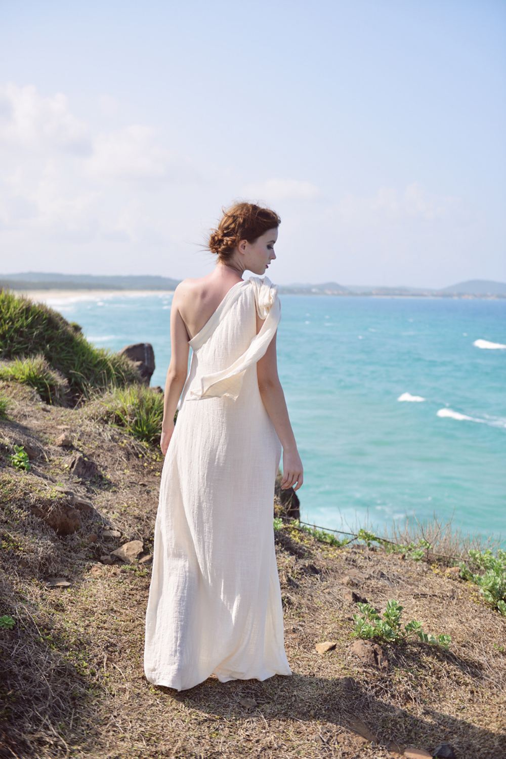 Greek Goddess Linen Gauze Maxi Dress