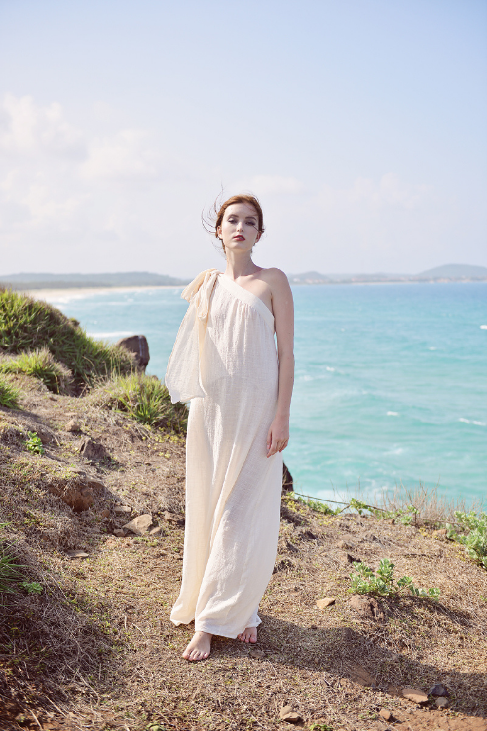Greek Goddess Linen Gauze Maxi Dress