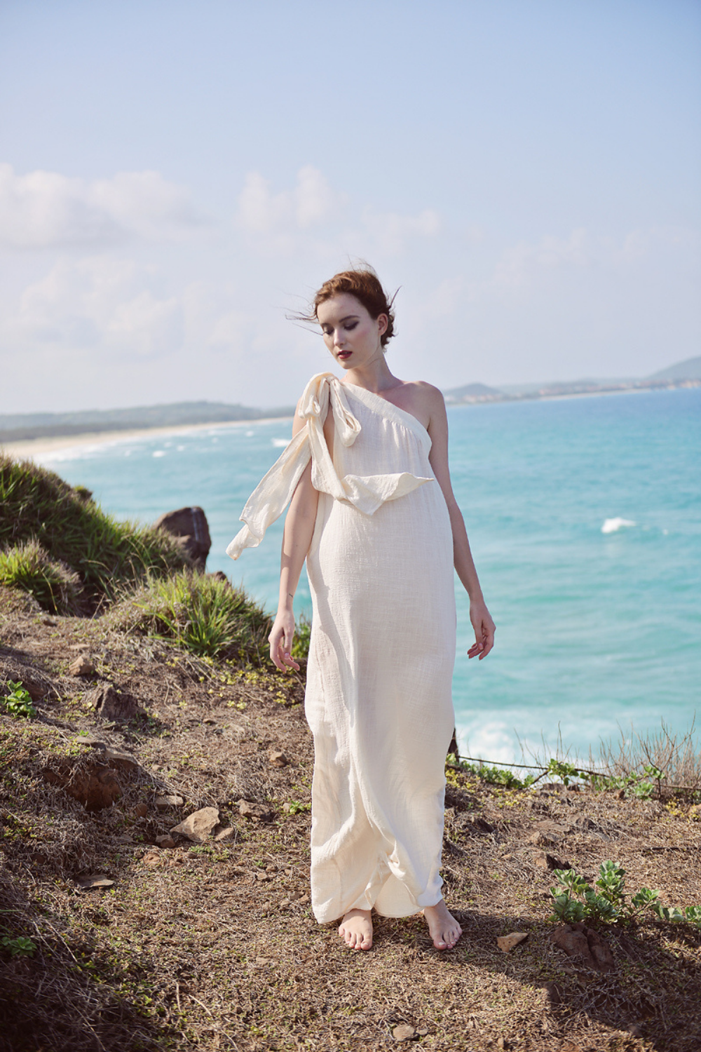 Greek Goddess Linen Gauze Maxi Dress