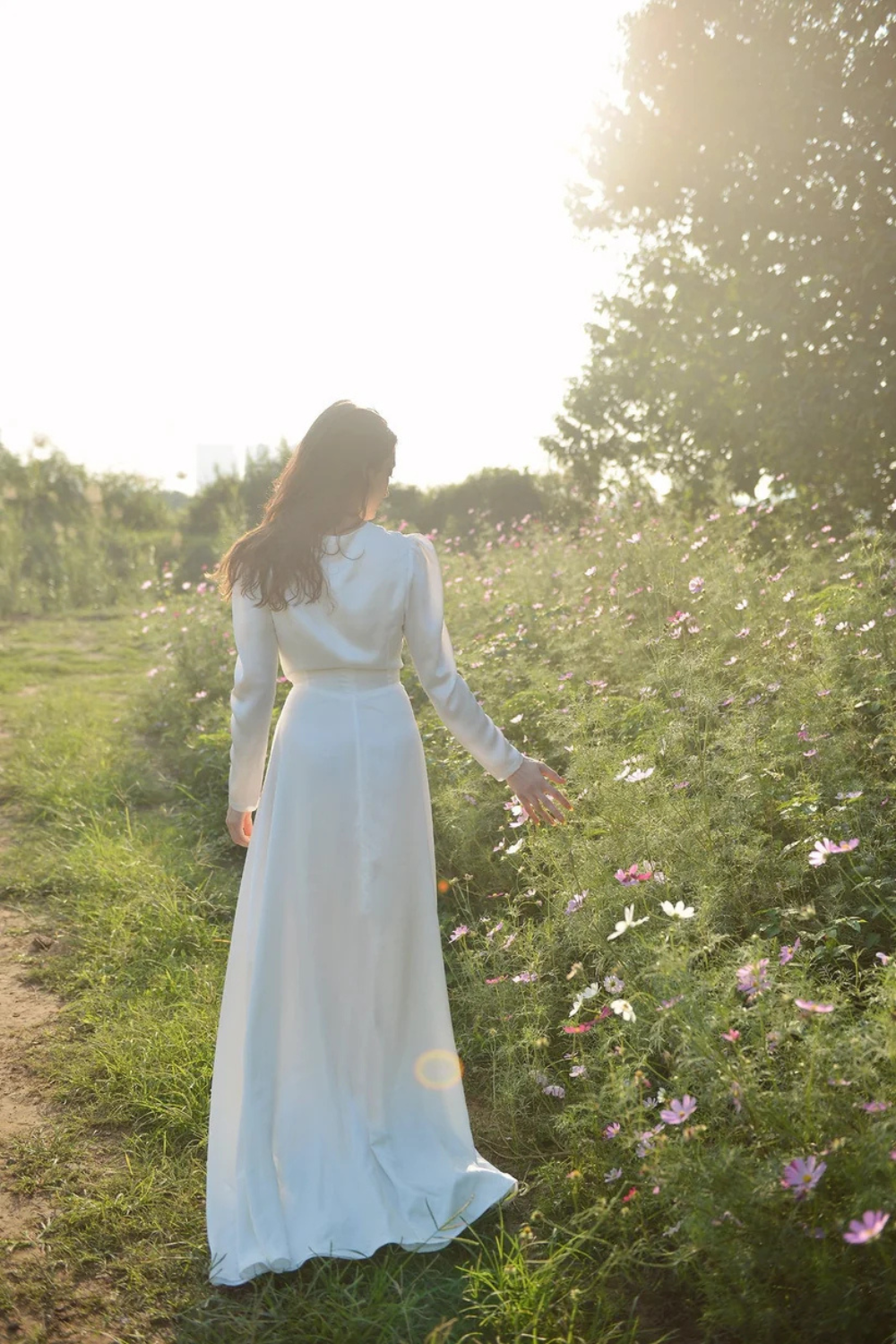 Maxi Silk Wrap Dress