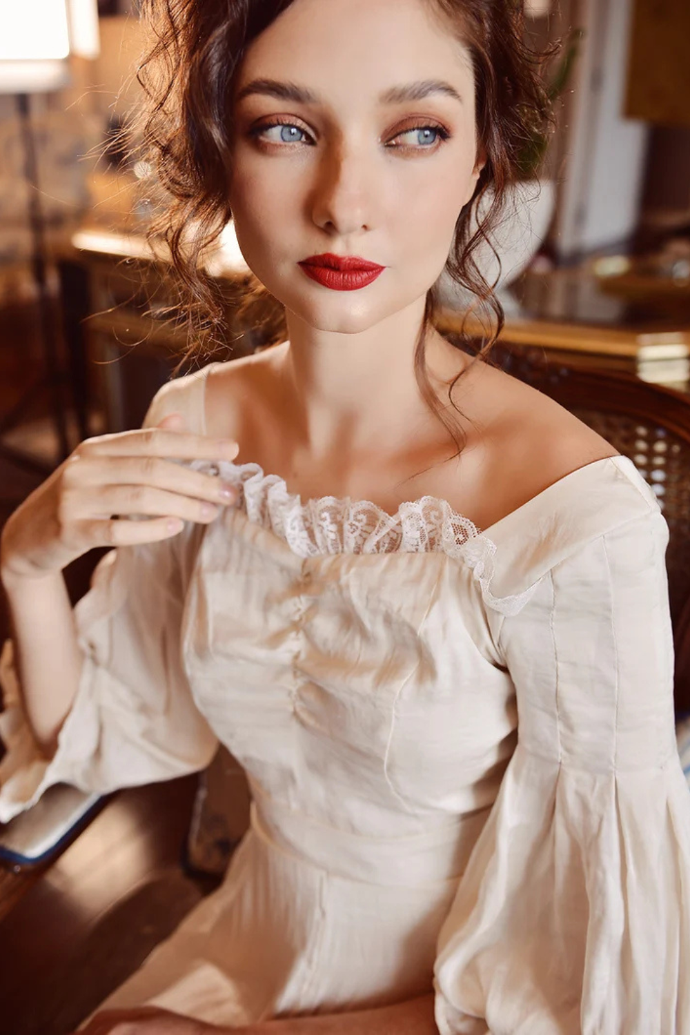 Silk Dress Beige - Silk Nightgown Women - Silk Dress Long