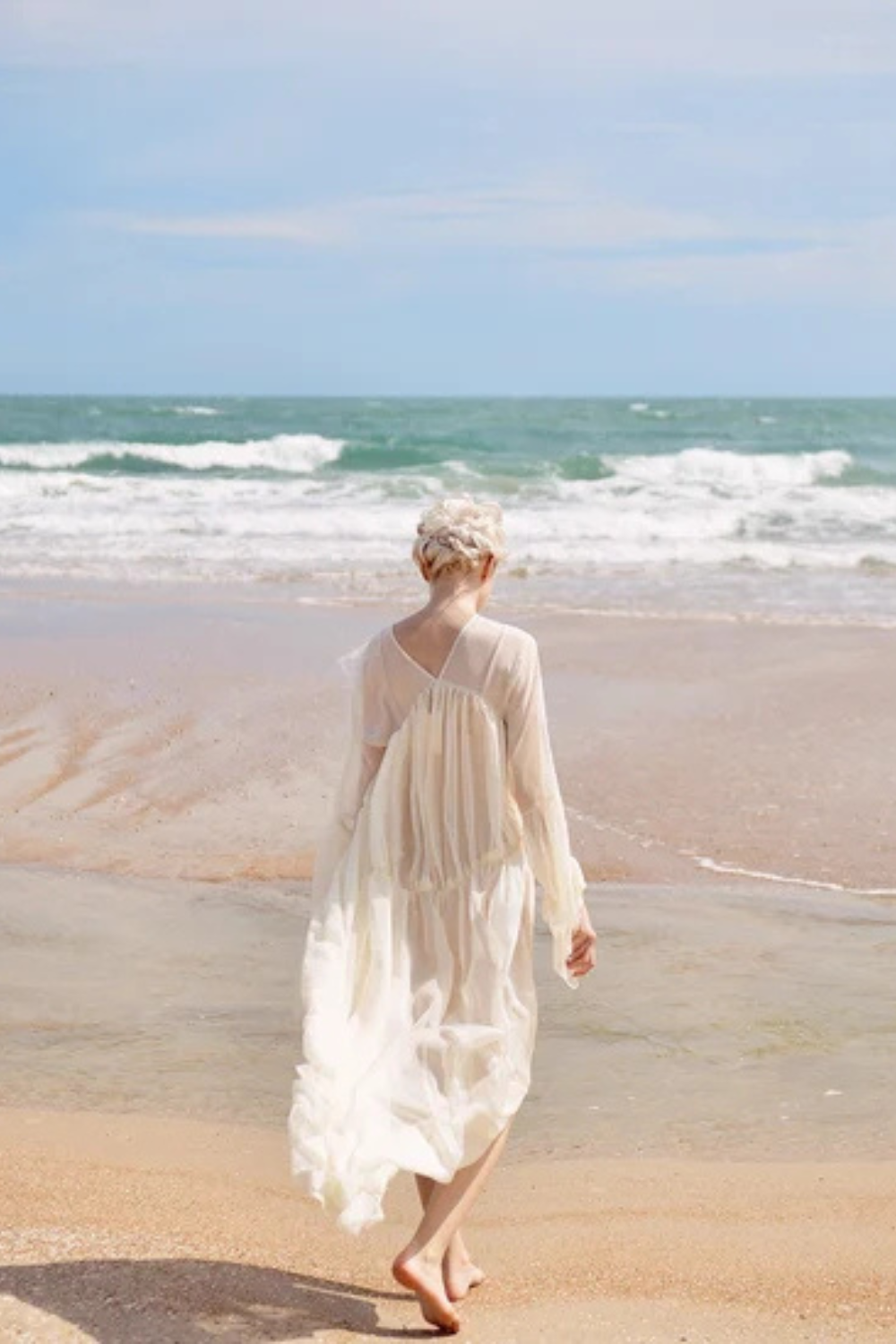Maternity Sheer Gown - Silk Peignoir - Sheer Robe for Women - Sheer Silk Robe