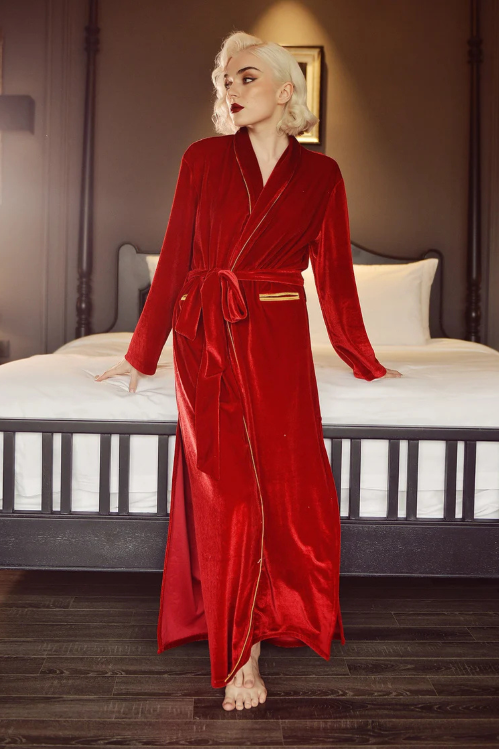 Women Velvet Robe - Velvet NightGown - Christmas Gift for Her