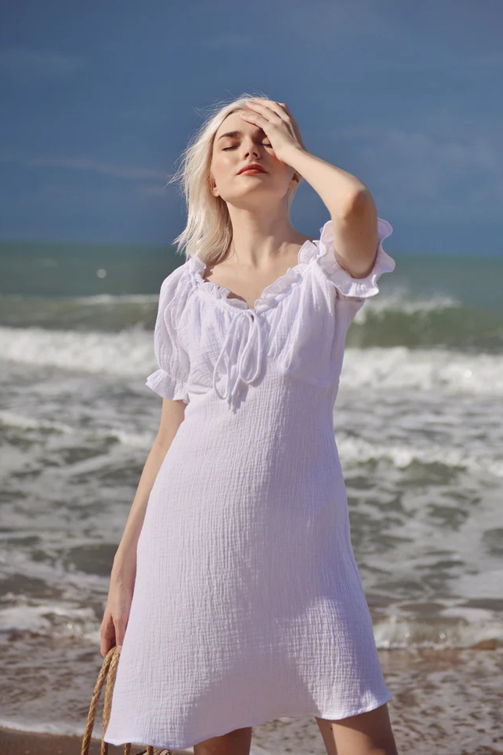 White Cotton Sundress
