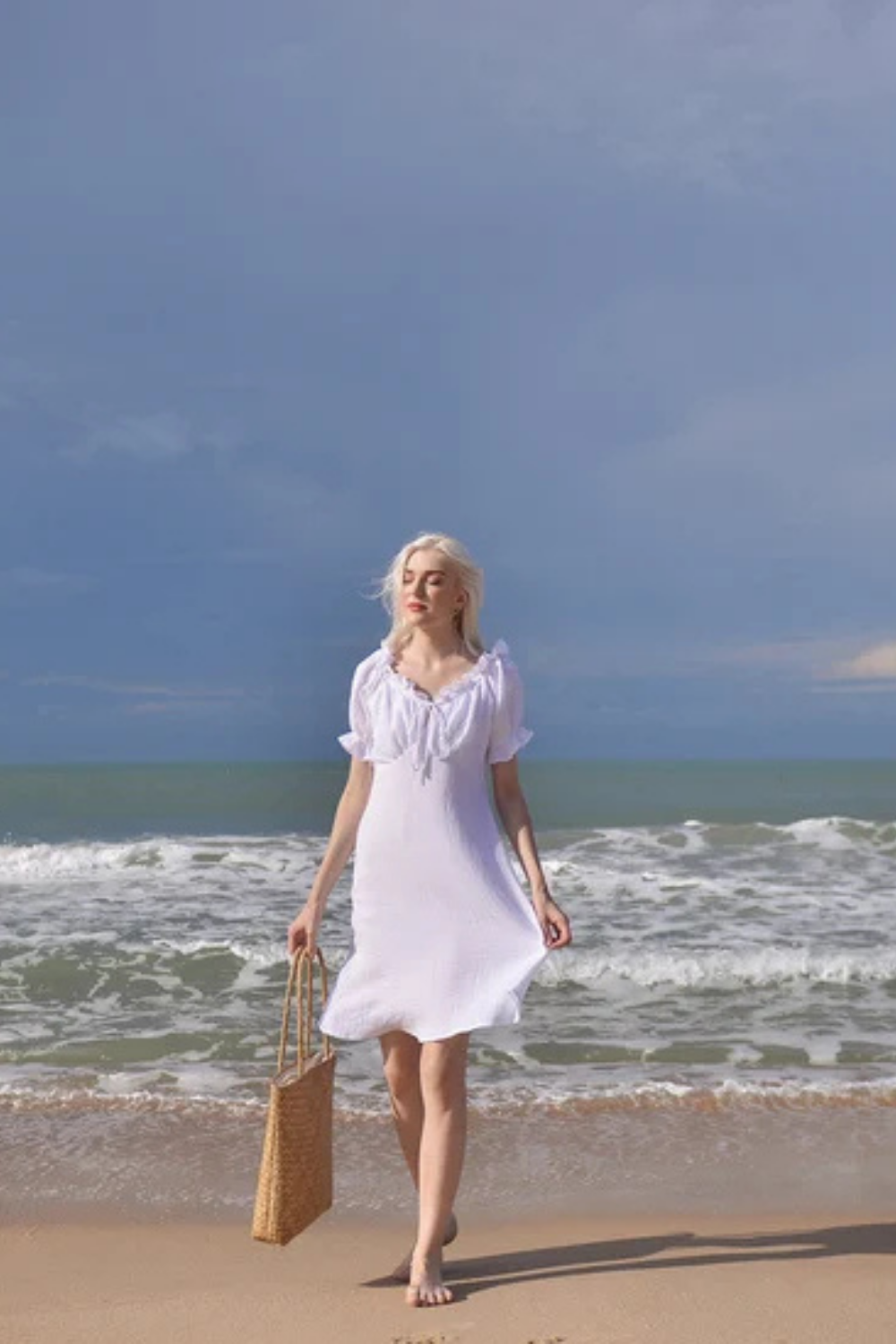 White Cotton Sundress