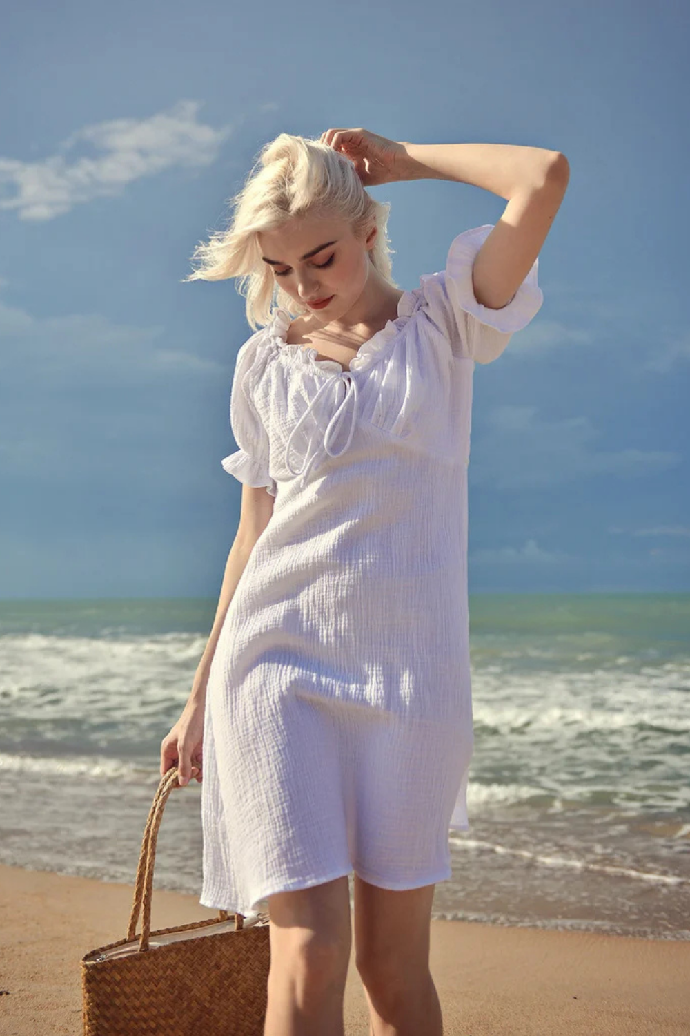 White Cotton Sundress