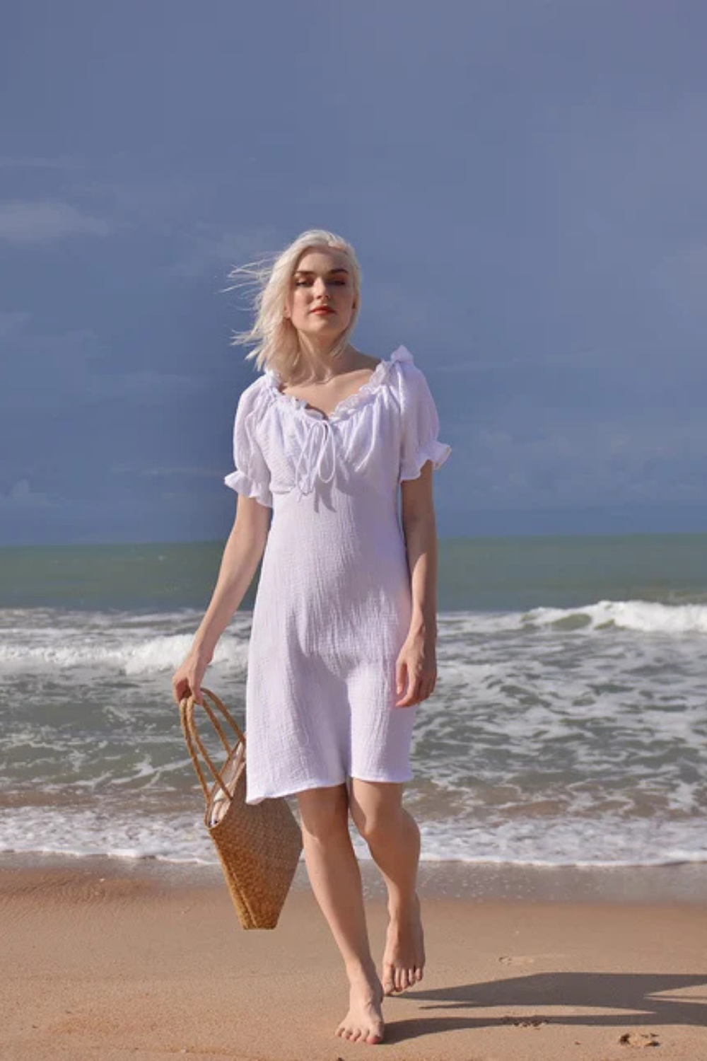 White Cotton Sundress