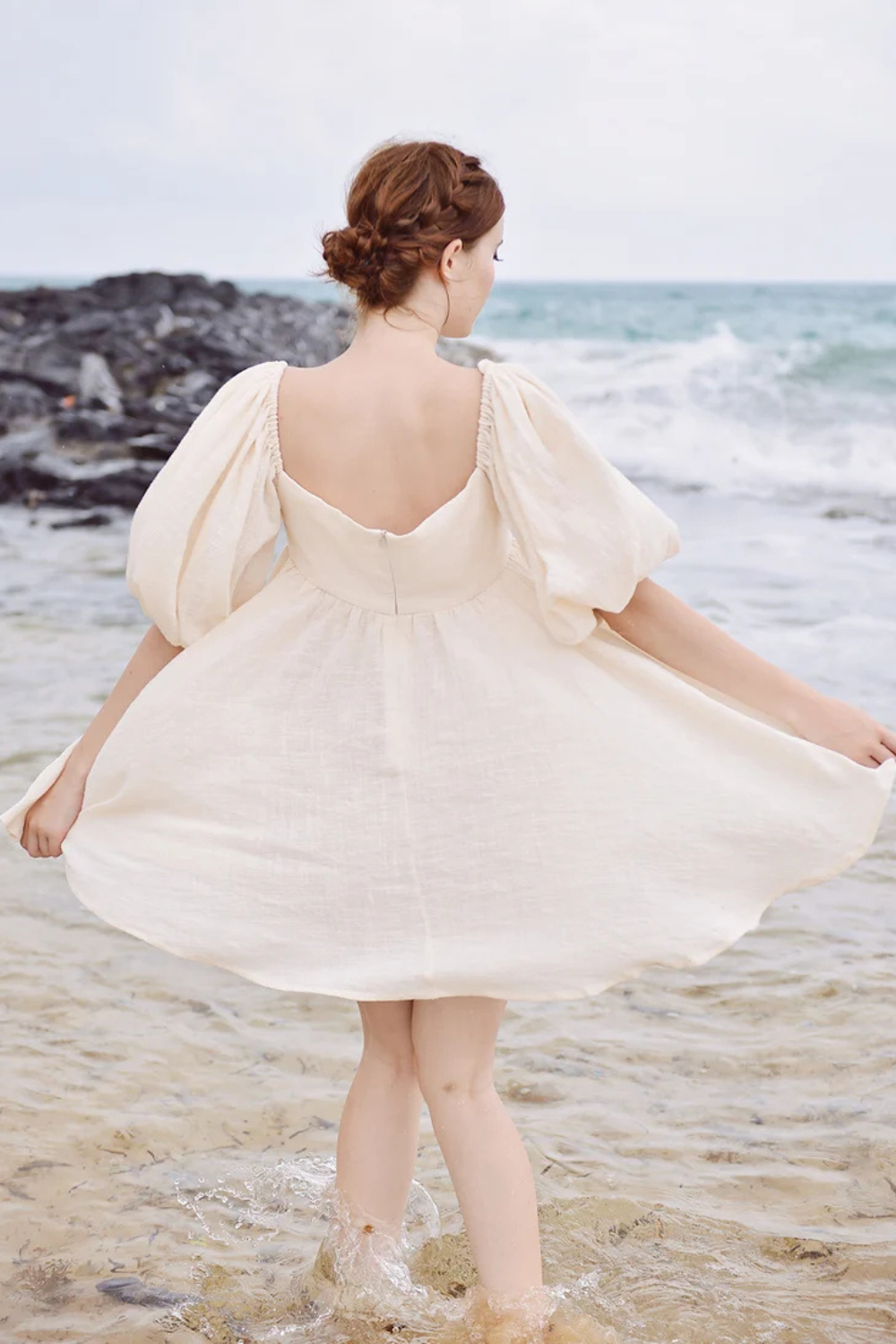 Linen Gauze Babydoll Dress