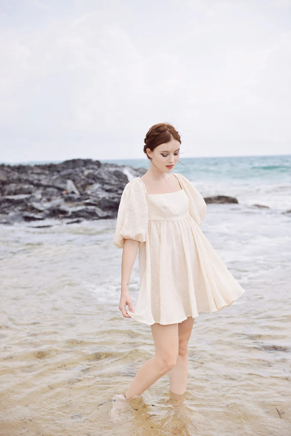 Linen Gauze Babydoll Dress