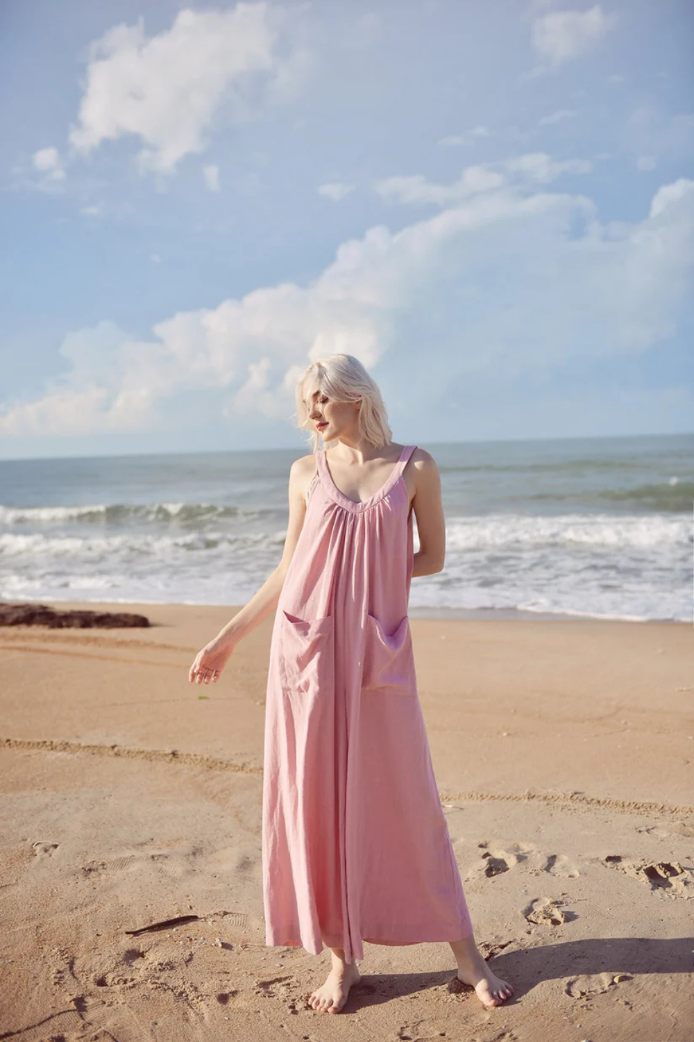 Linen Jumpsuit for Women - Linen Comfy LoungeWear - Cotton Jumpsuit - Women Overalls