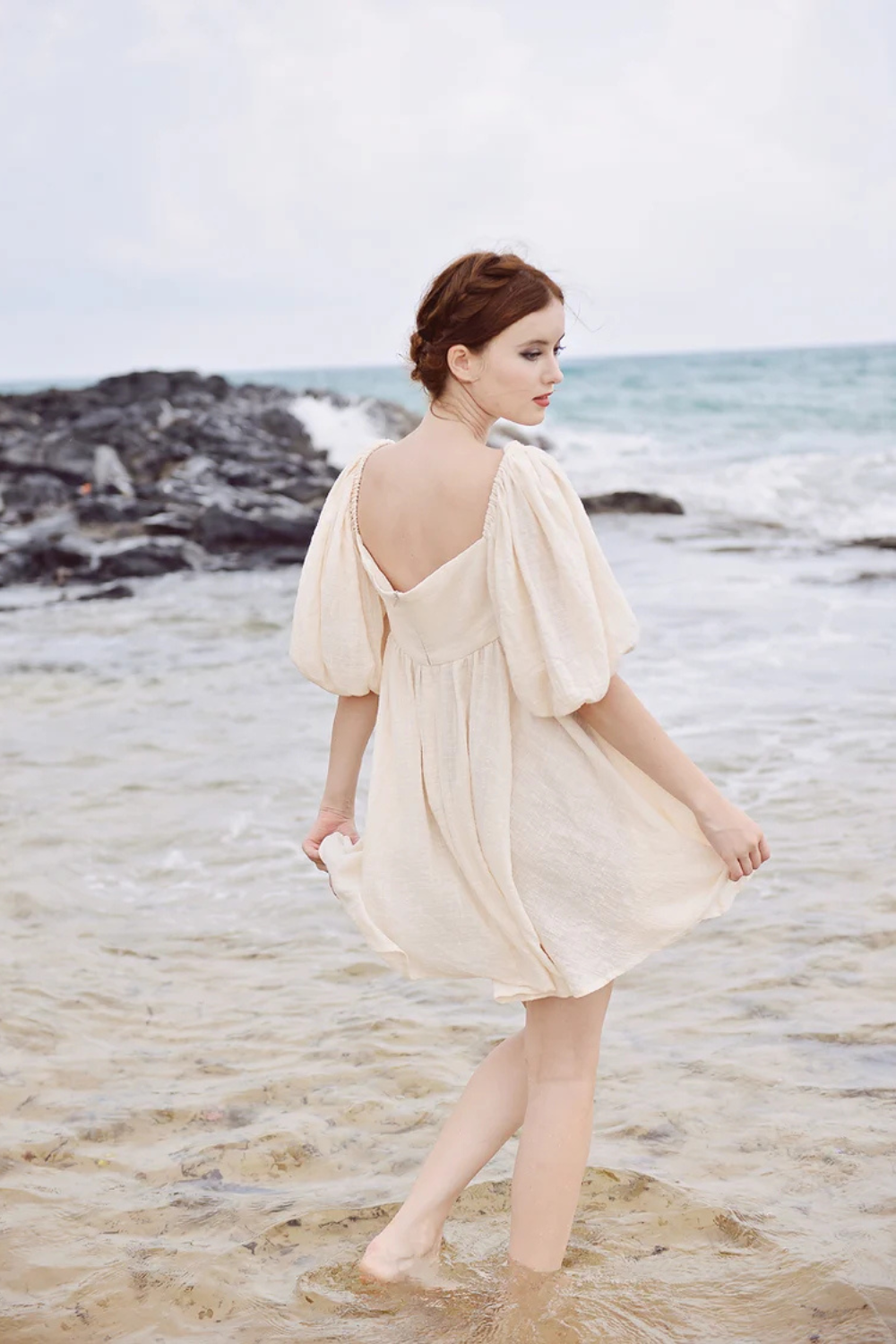 Linen Gauze Babydoll Dress