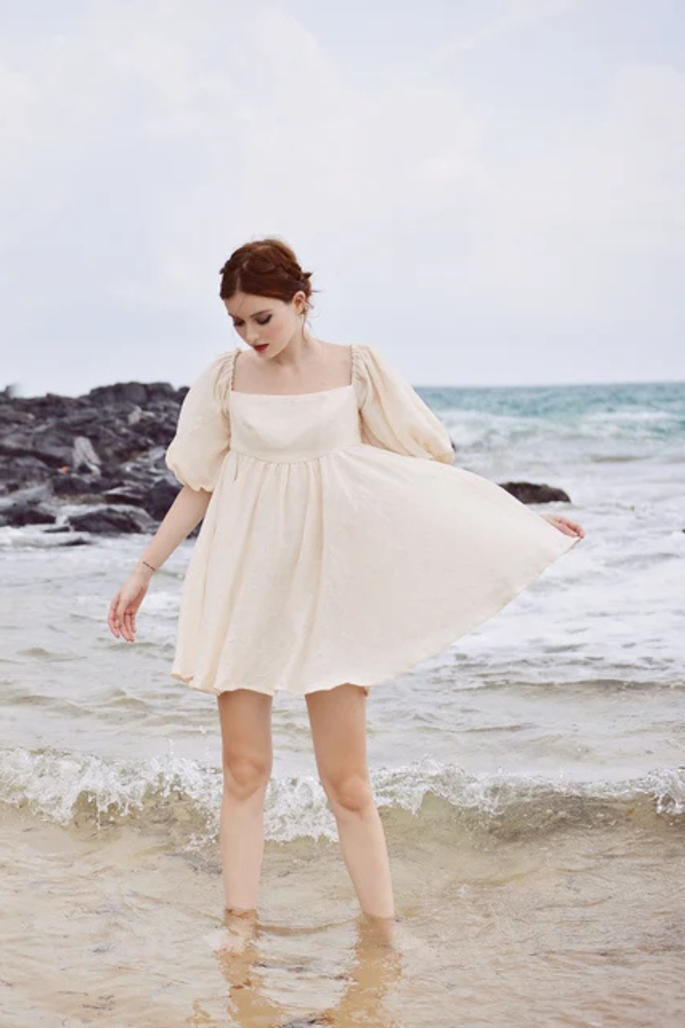 Linen Gauze Babydoll Dress