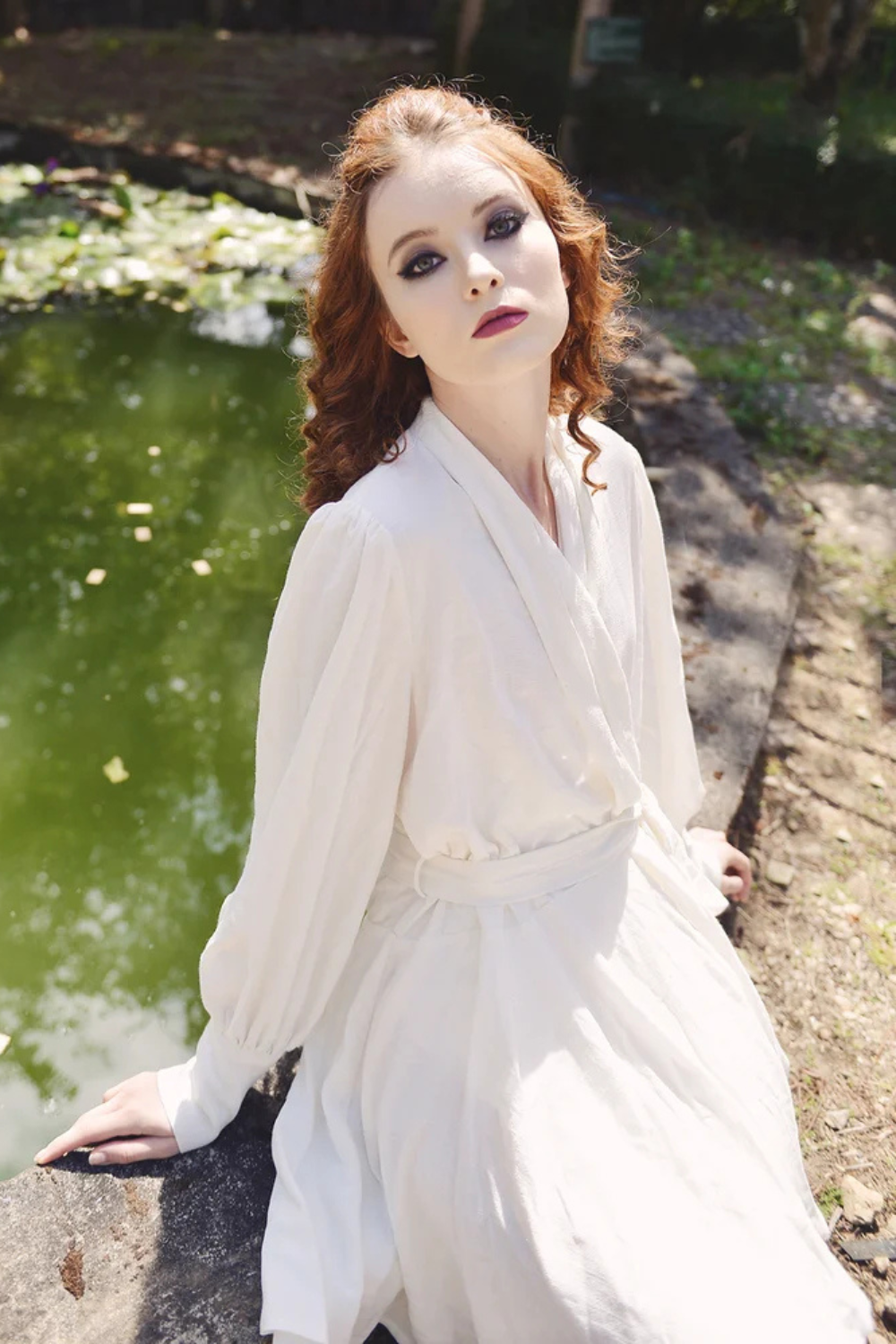 Short Linen Organic Cotton Robe