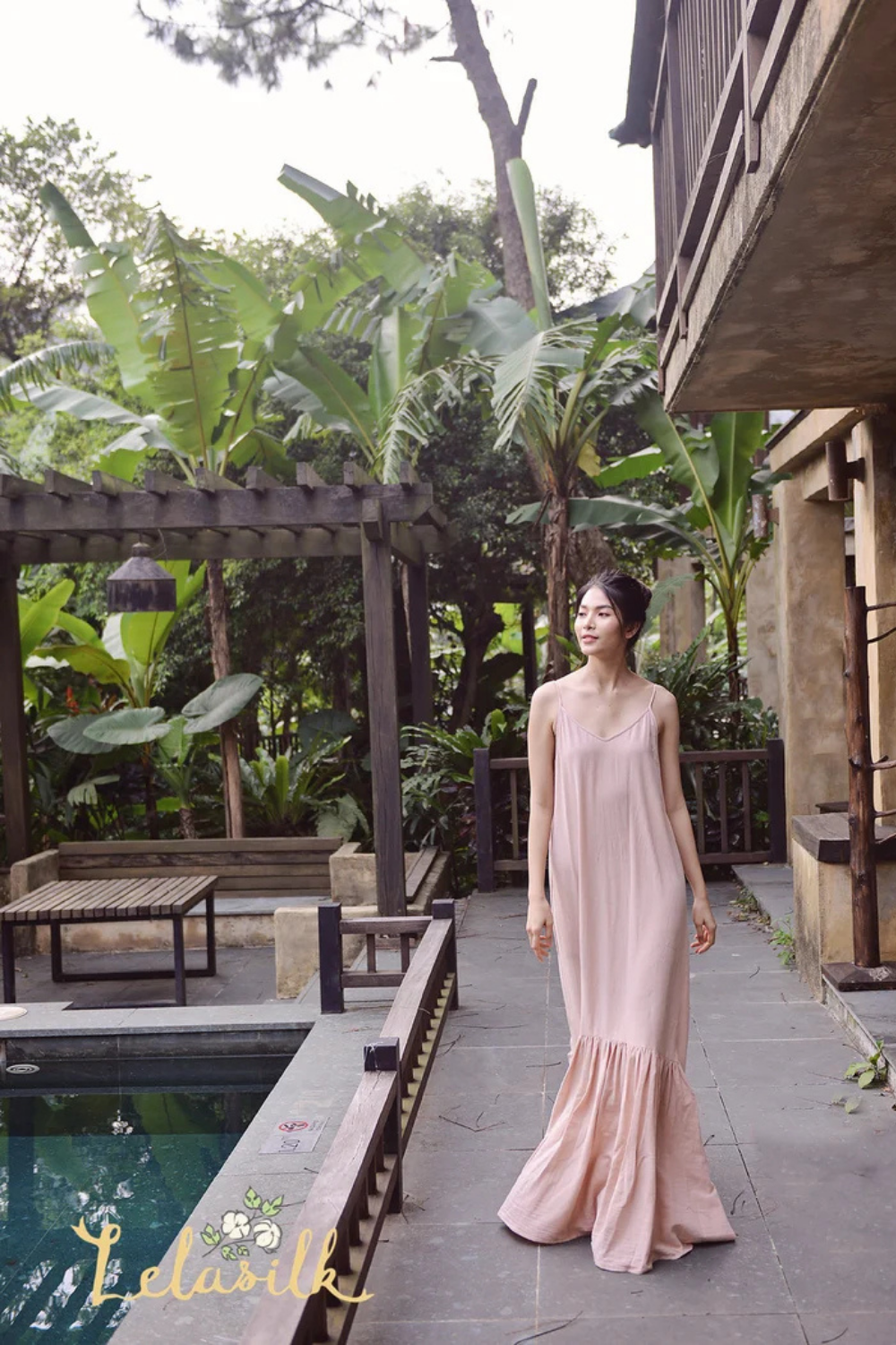 Backless Cotton Dress - Openback Cotton Dress - Sexy Resort Dress