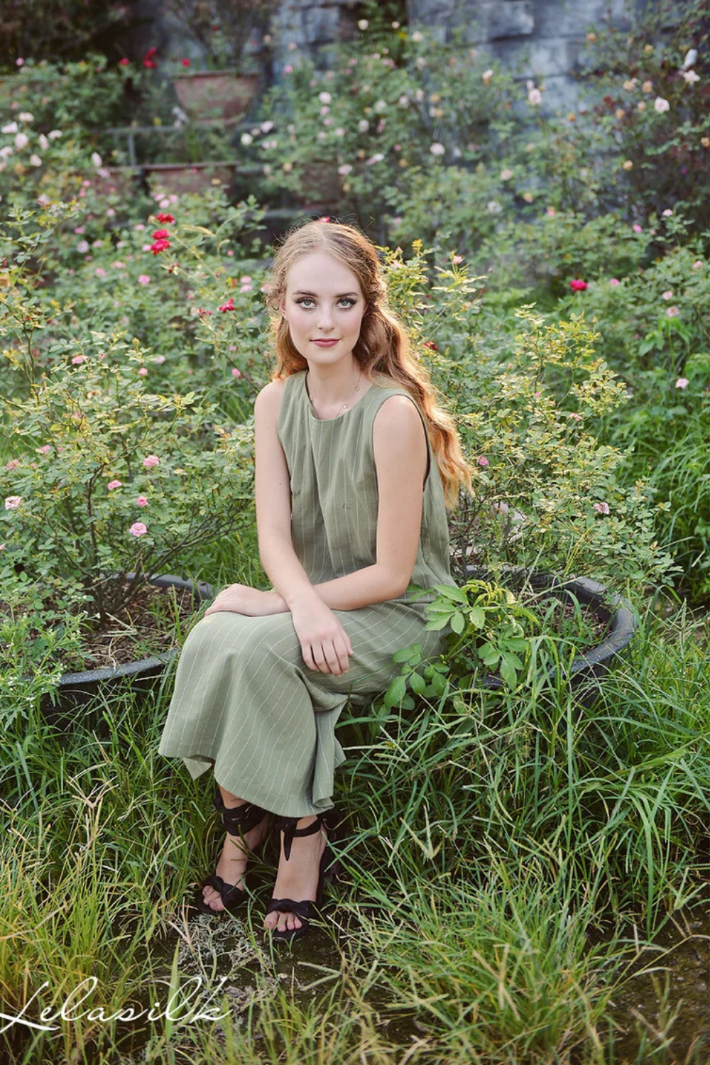 Sleeveless Linen Dress - Linen Slip Dress - Sleeveless Cotton Dress - Summer Midi Dress