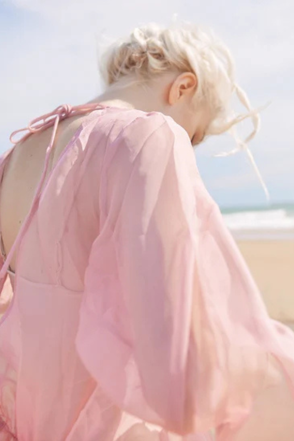 Sheer Silk Long Dress - Maternity Dress for Photoshoot - Sheer Silk Beach Cover up - Sheer Long Dress - Lelasilk