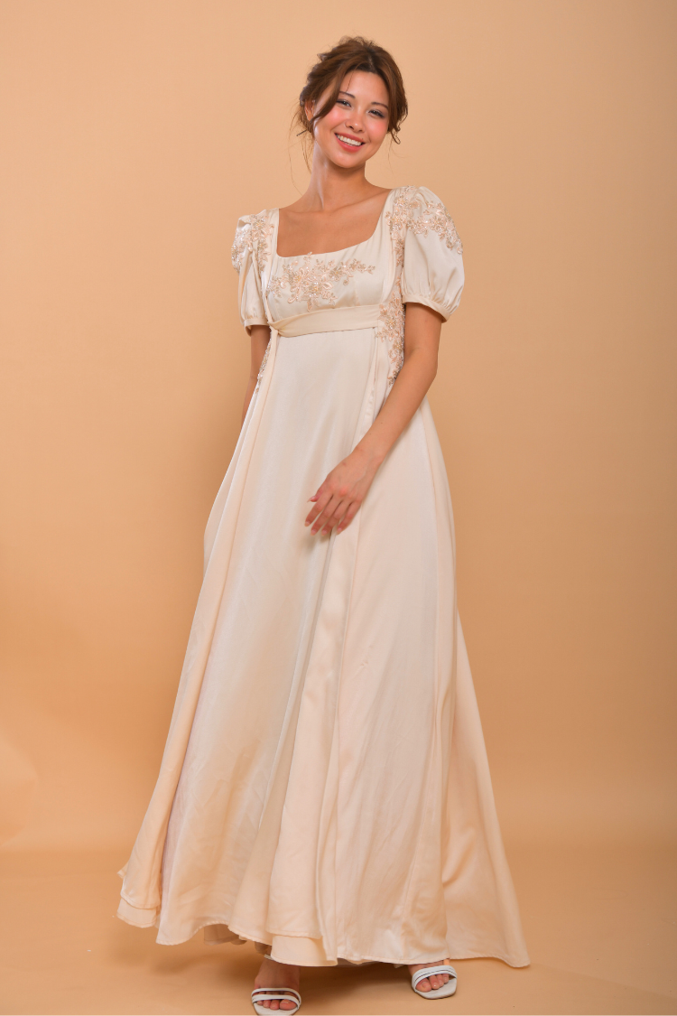 MICARAH Regency Silk Wedding Gown