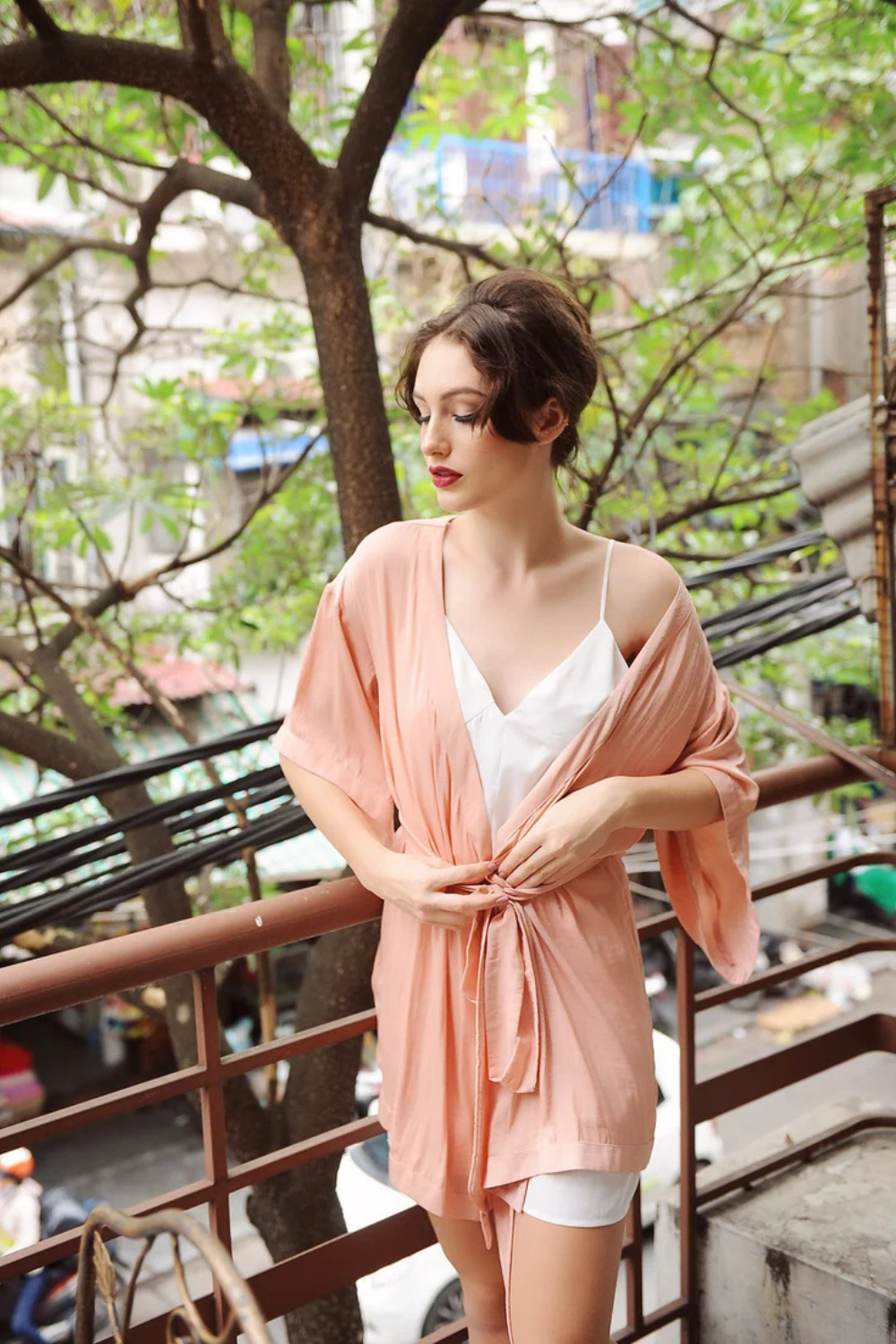 Short Silk Robe Women