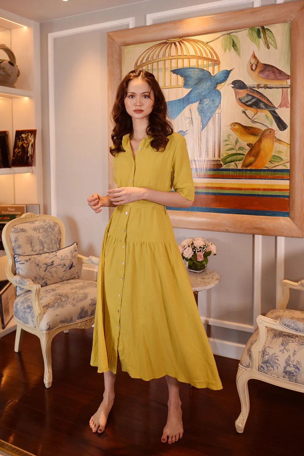 Linen Midi Dress