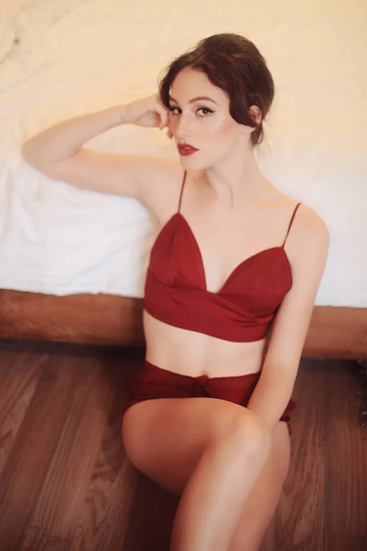 Adjustable Silk Bras - Tie on the back - Silk Sexy Lingeries - Bridal Undergarment