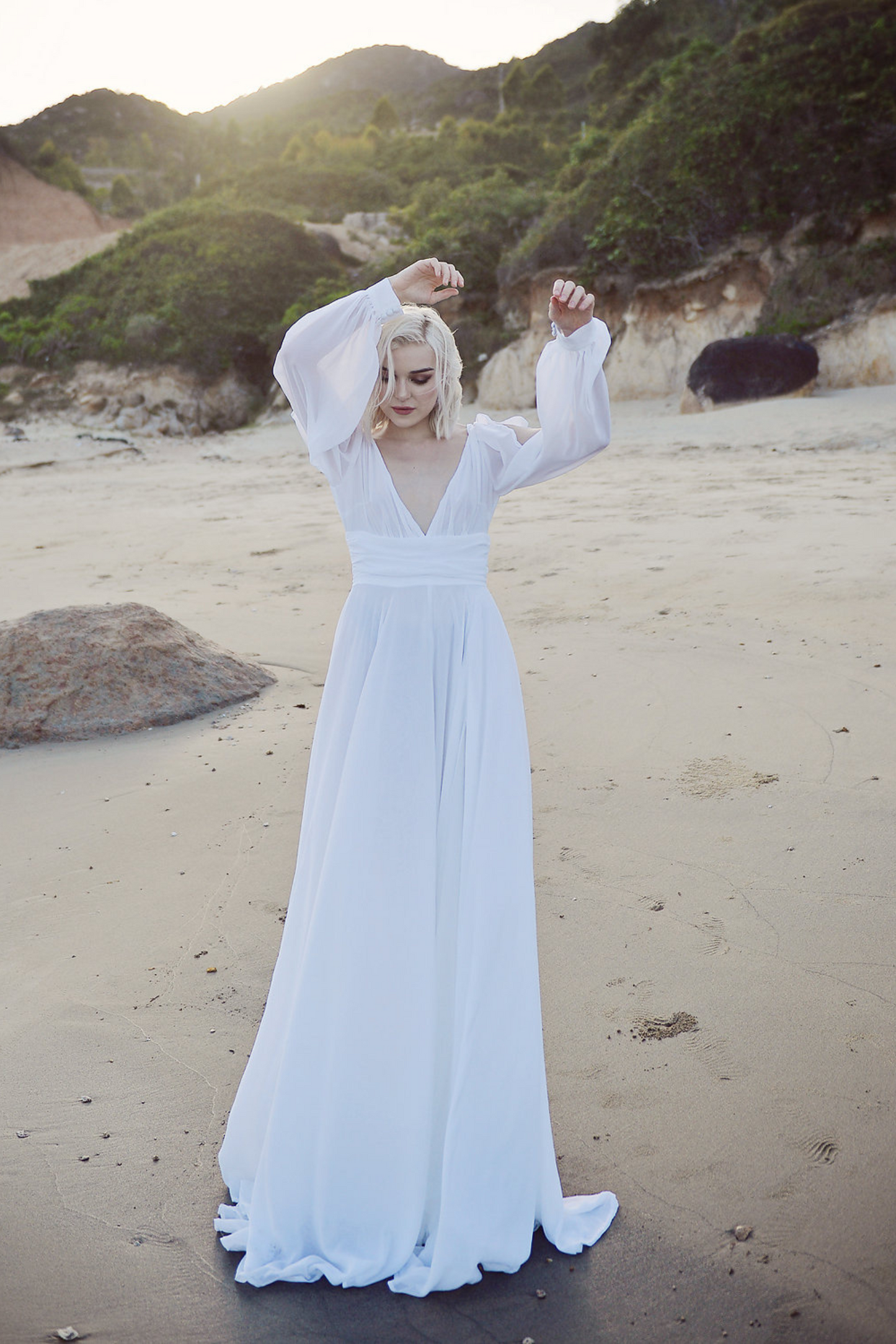 TARA Silk Wedding Gown