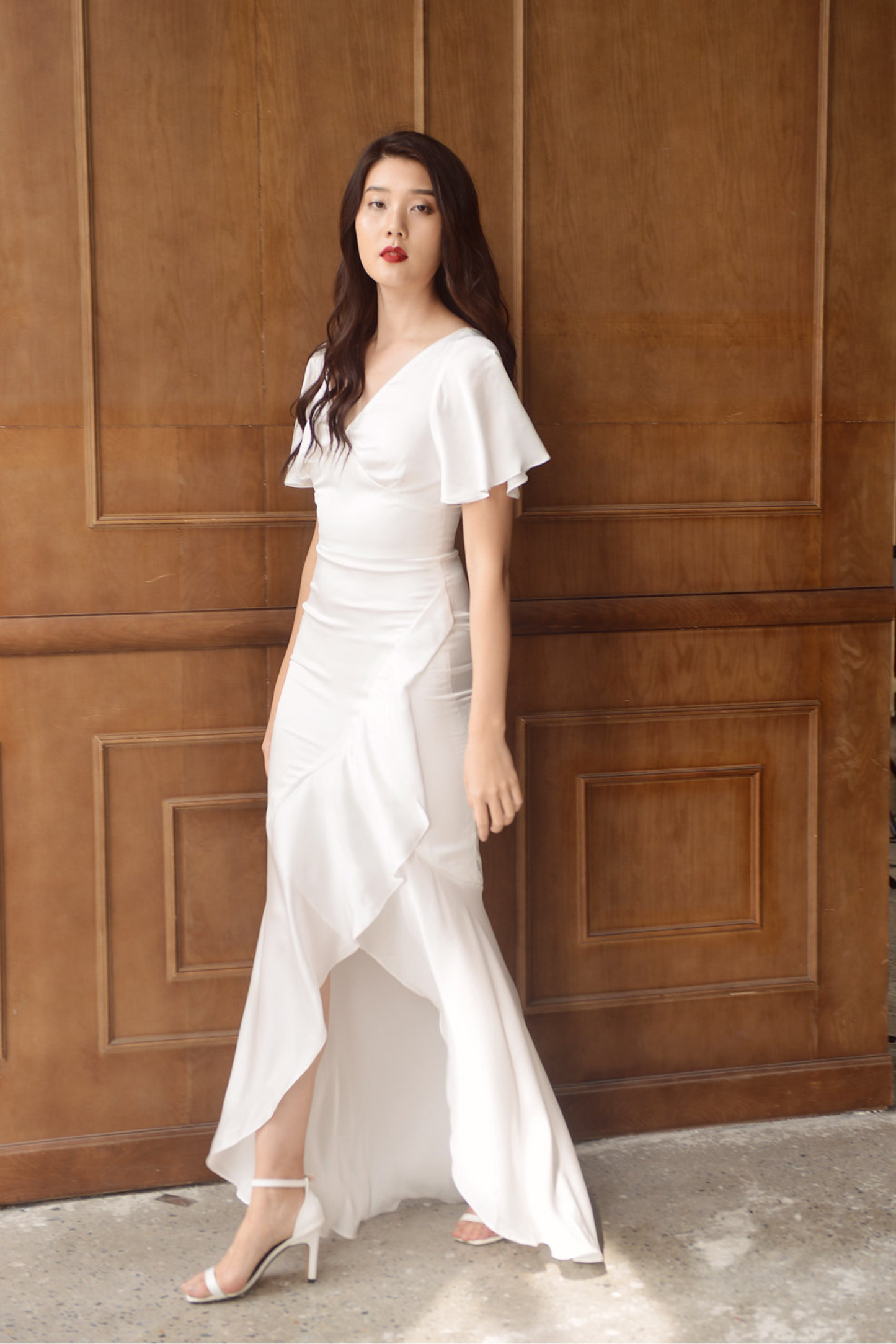 MAKAYLA High-Low Silk Dress