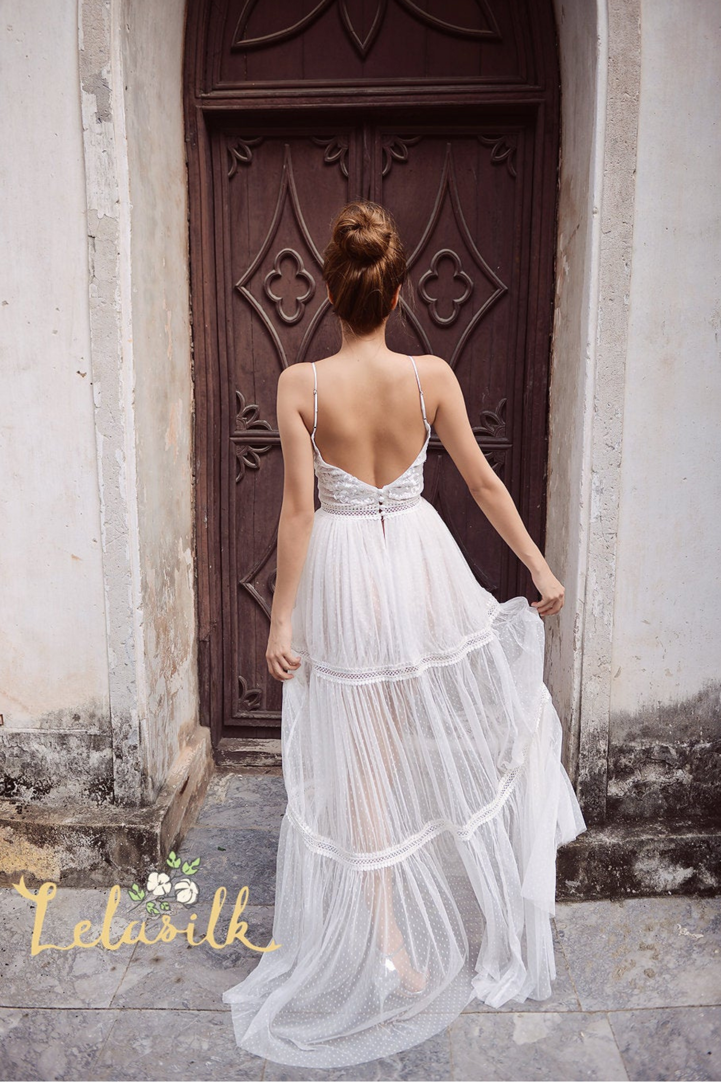 KIARA Embellished Low-Back Bridal Gown