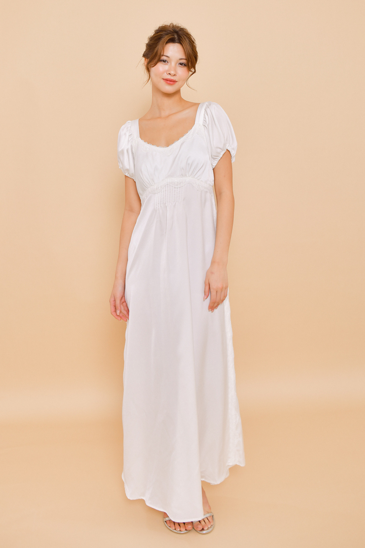 ROBYN Empire Waist Silk Vintage Wedding Dress