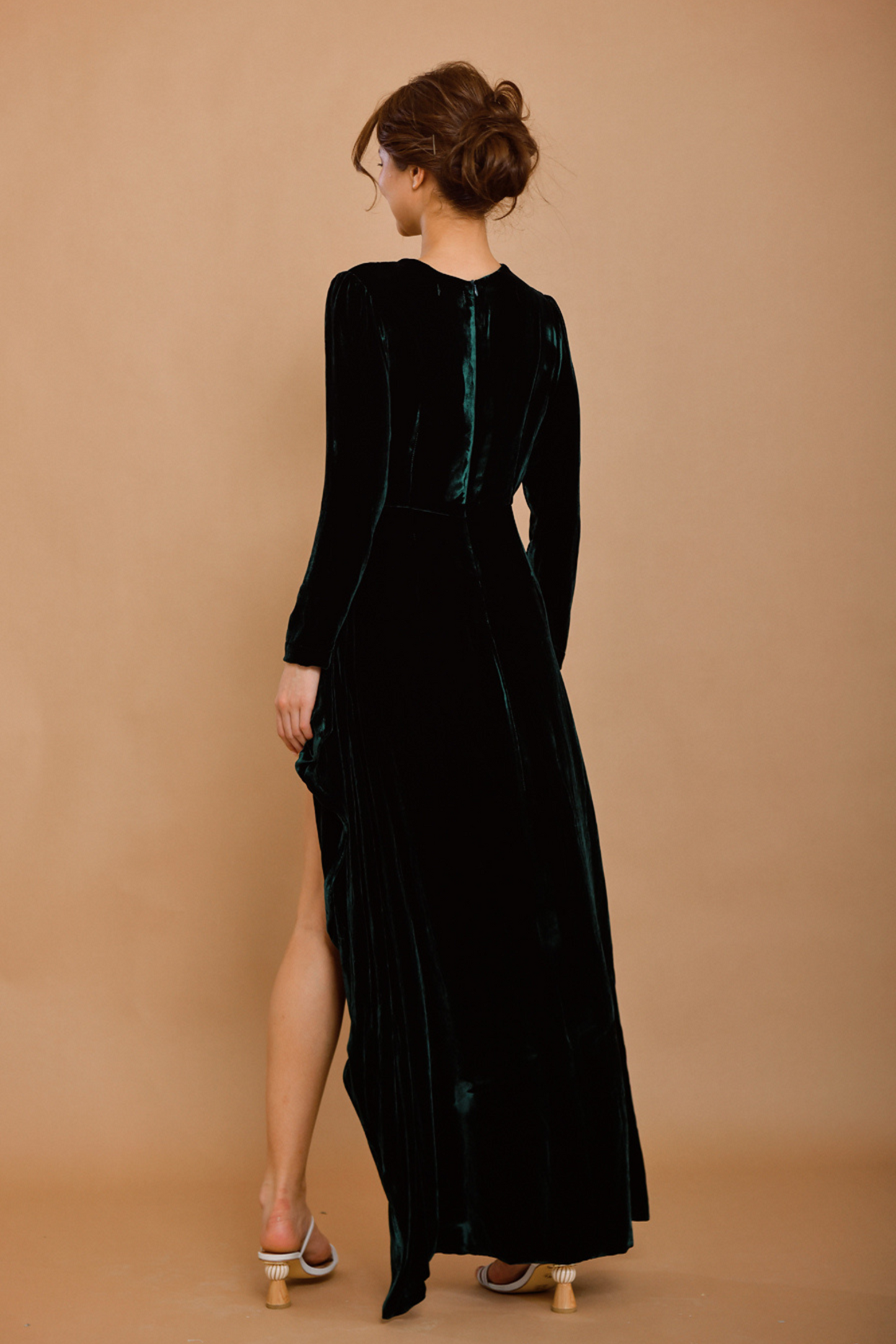 CAMILLE Slit Velvet Gown