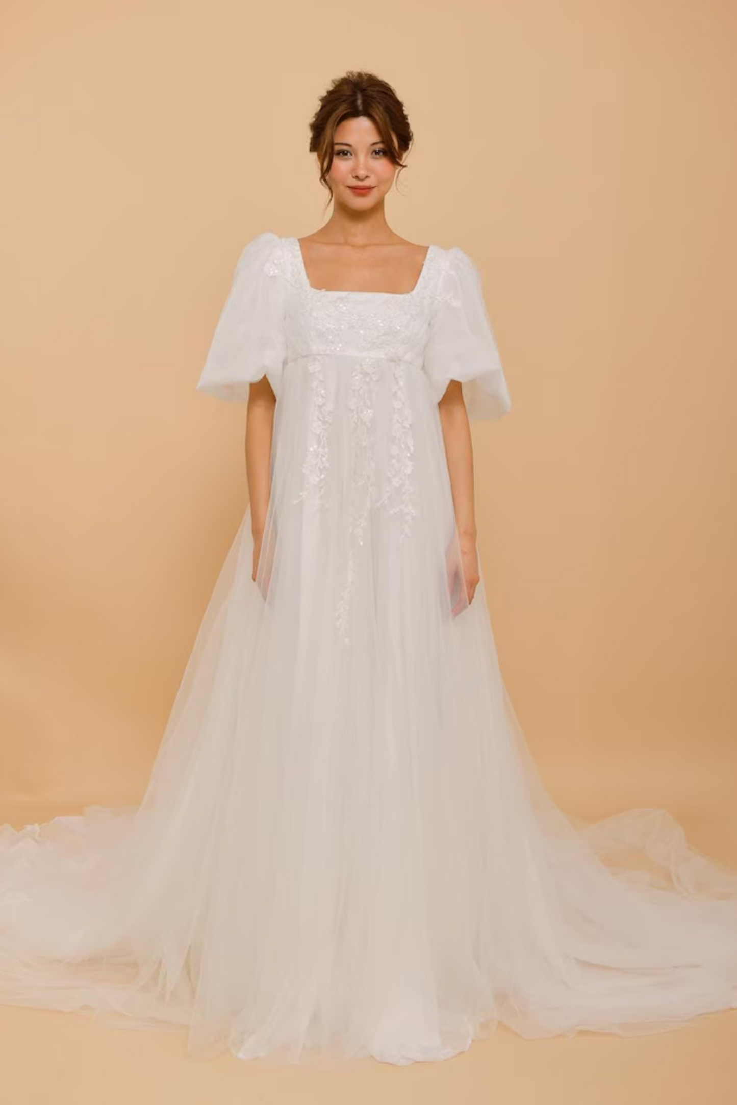 EMMELINE Boho Silk Wedding Gown