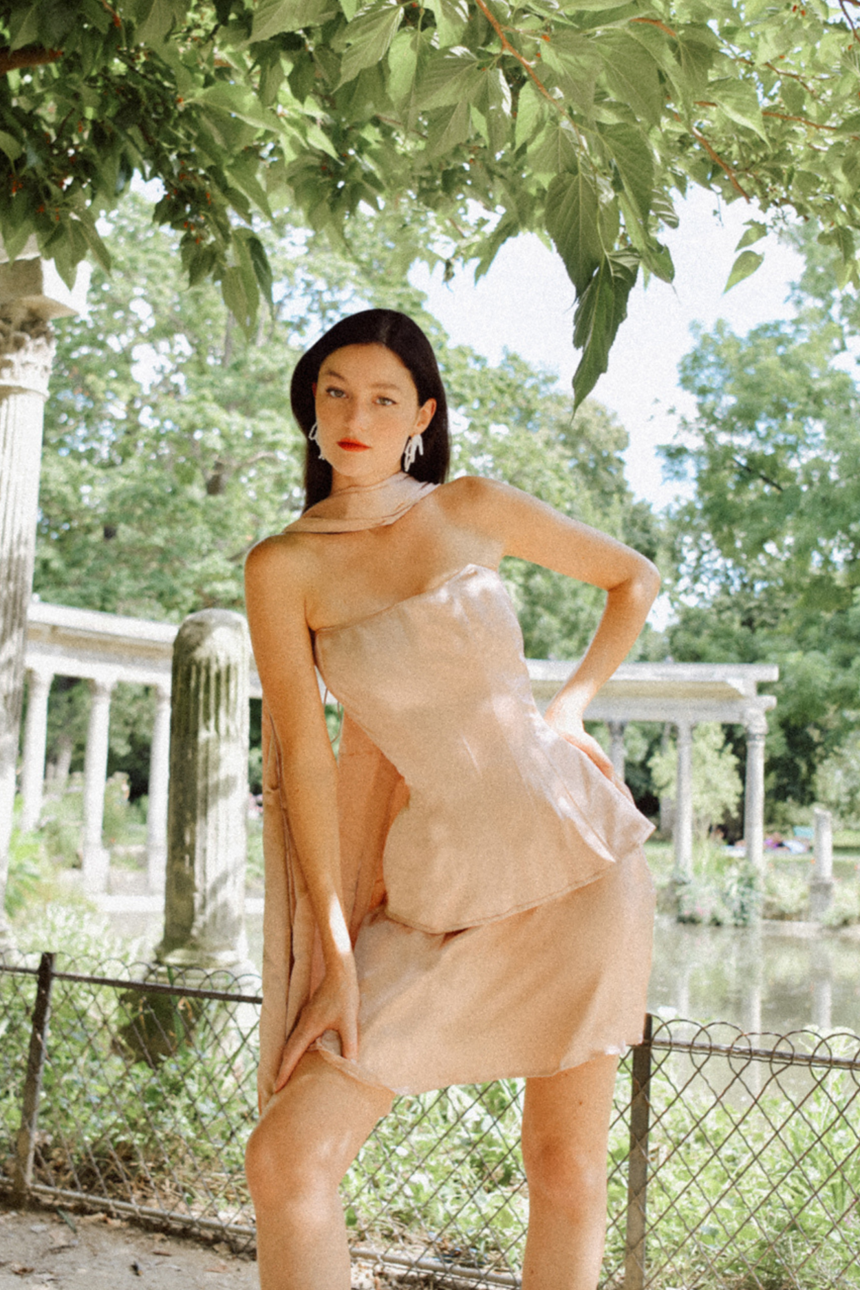 Éclipse Rose Gold Bridal Two Piece with Scarf