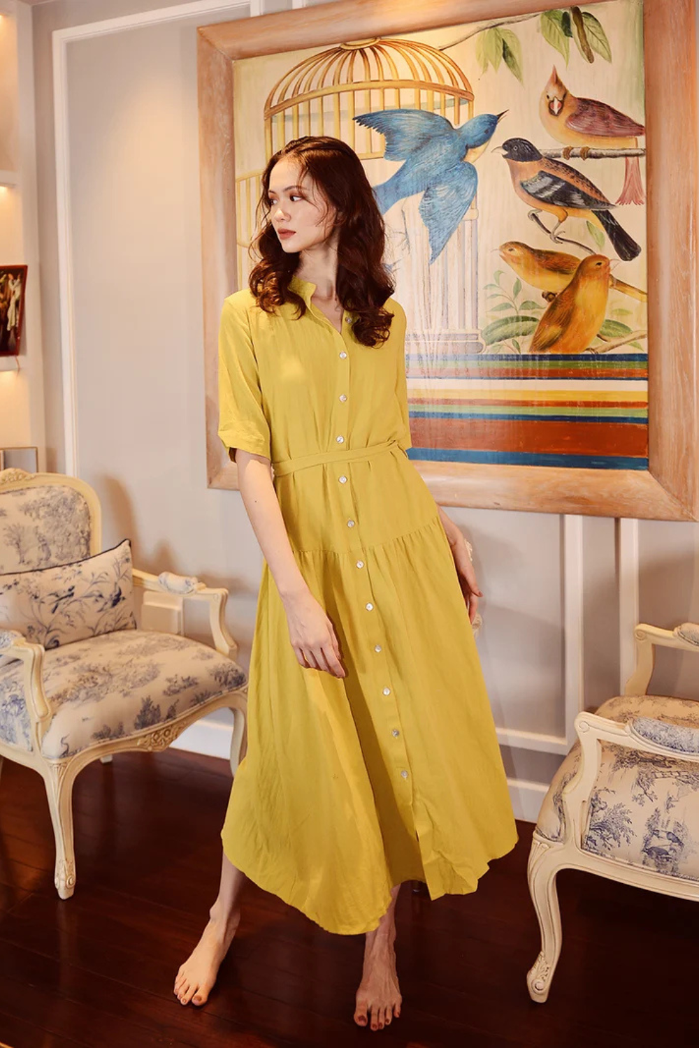 Linen Midi Dress