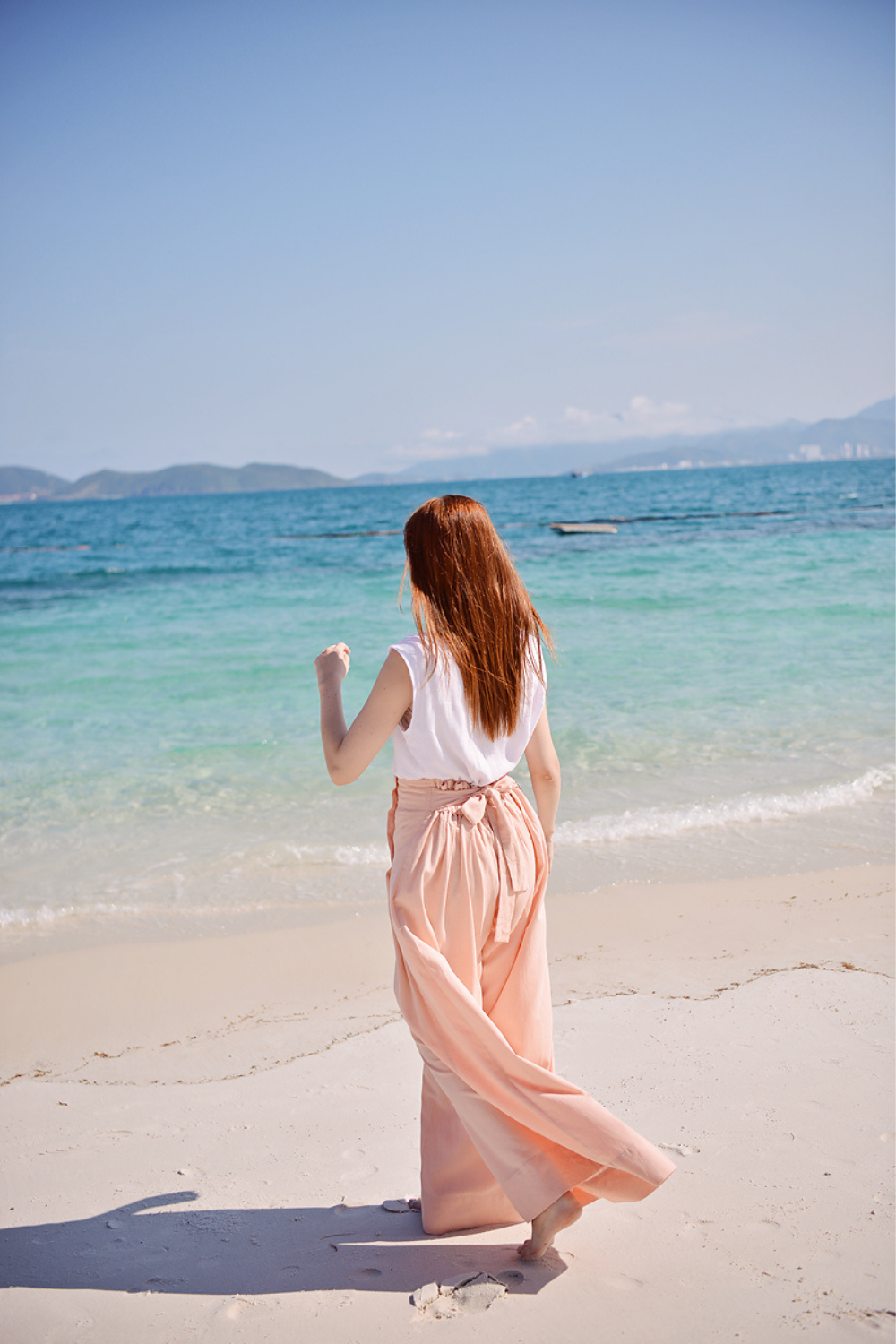 Linen Cotton High Waisted Palazzo Pants for Women