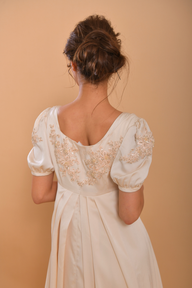 MICARAH Regency Silk Wedding Gown