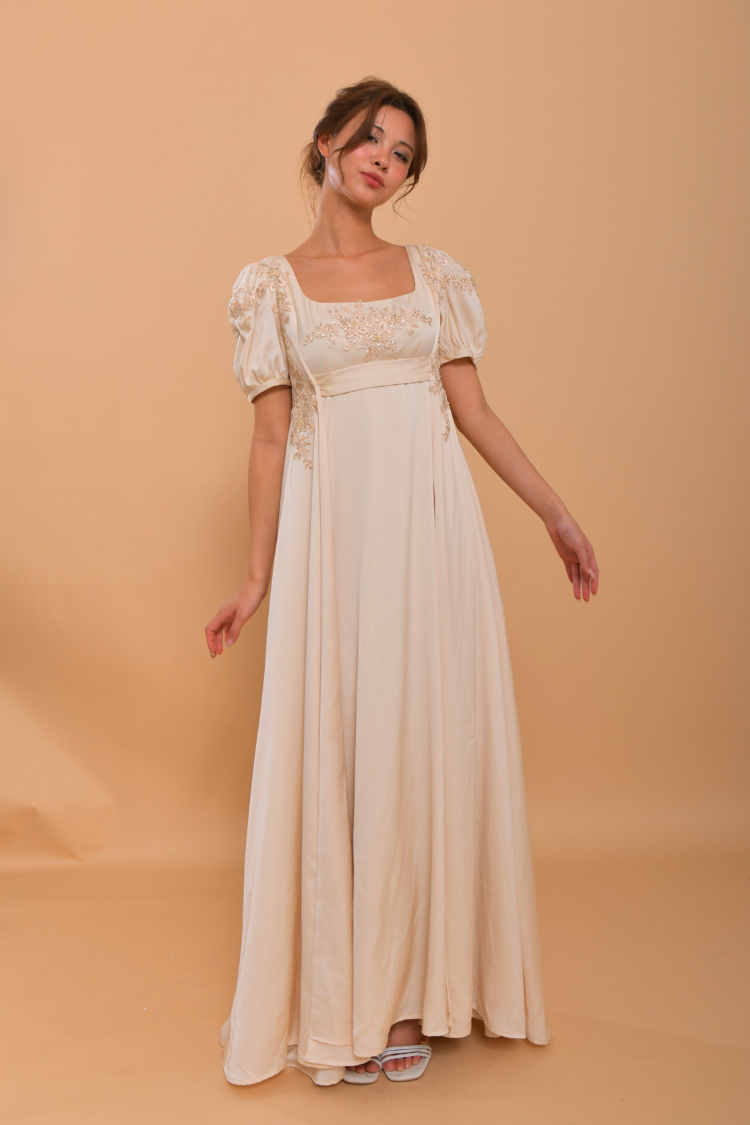 MICARAH Regency Silk Wedding Gown