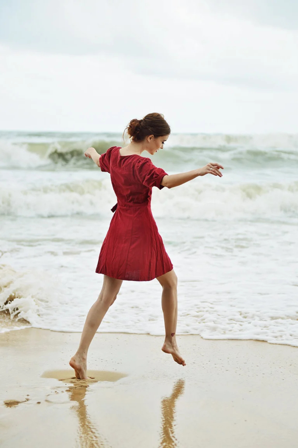 Linen Wrap Dress - Cotton Wraparound Dress - Casual Linen Dress - Cotton Summer Dress