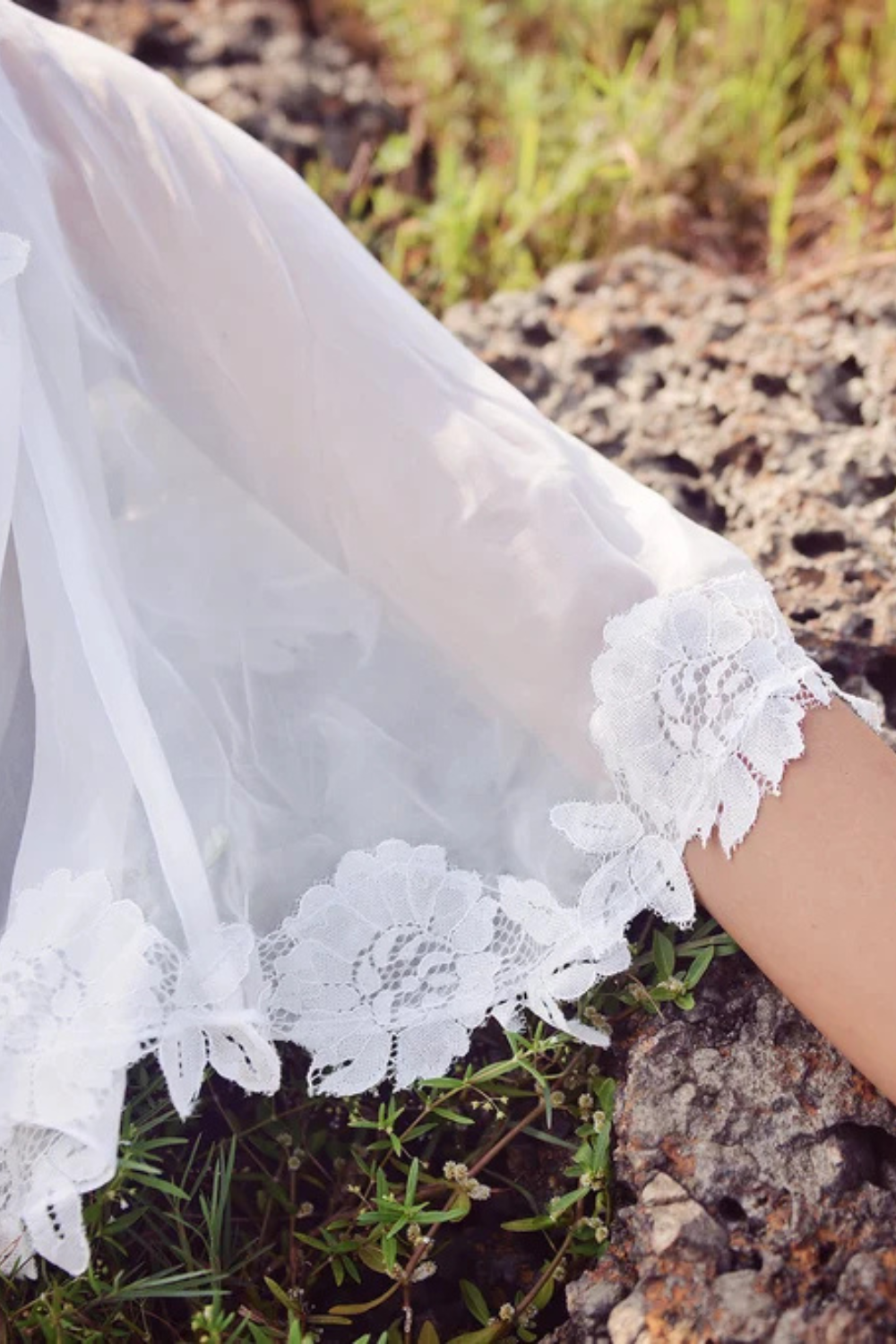 White Sheer Lace Robe - Bridal White Robe - Ivory Sheer Robe