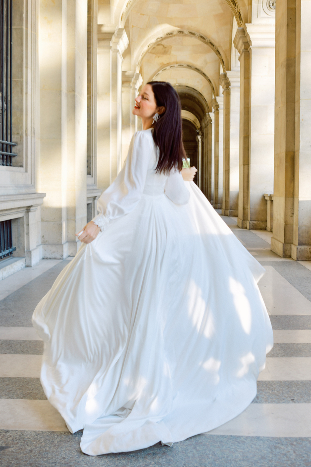 Marjolaine High-neck Princess Wedding Dress with Embellishments