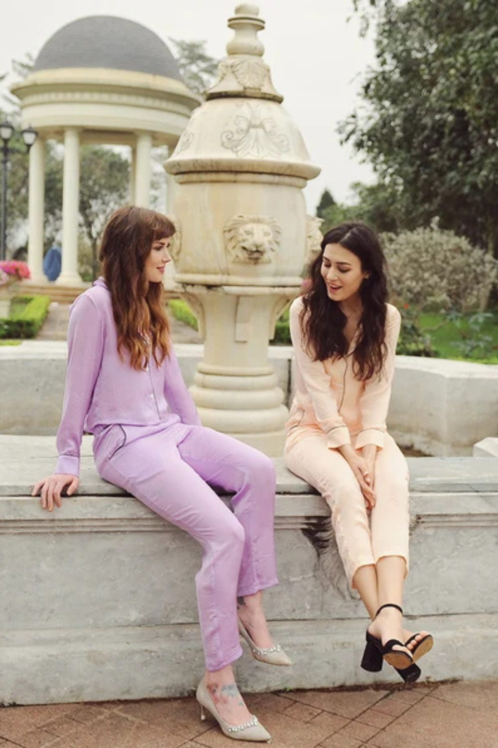Women Long Silk Pajamas - Women Silk LoungeWear-  Women Silk PJs - Warm Winter Pajamas