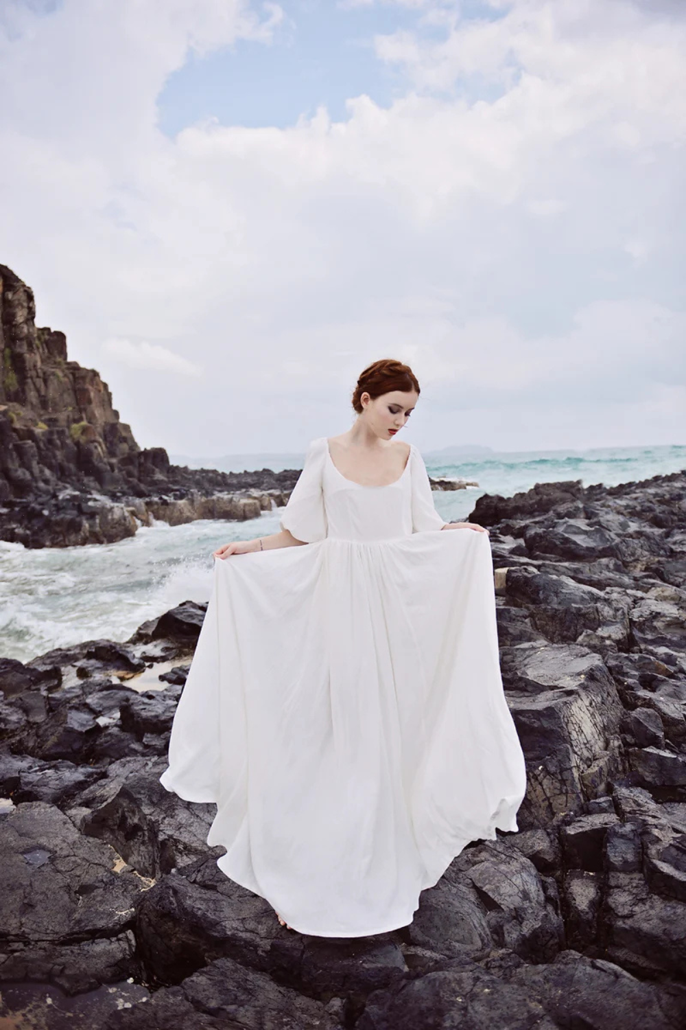 Organic Cotton Linen Low Back Maxi Dress