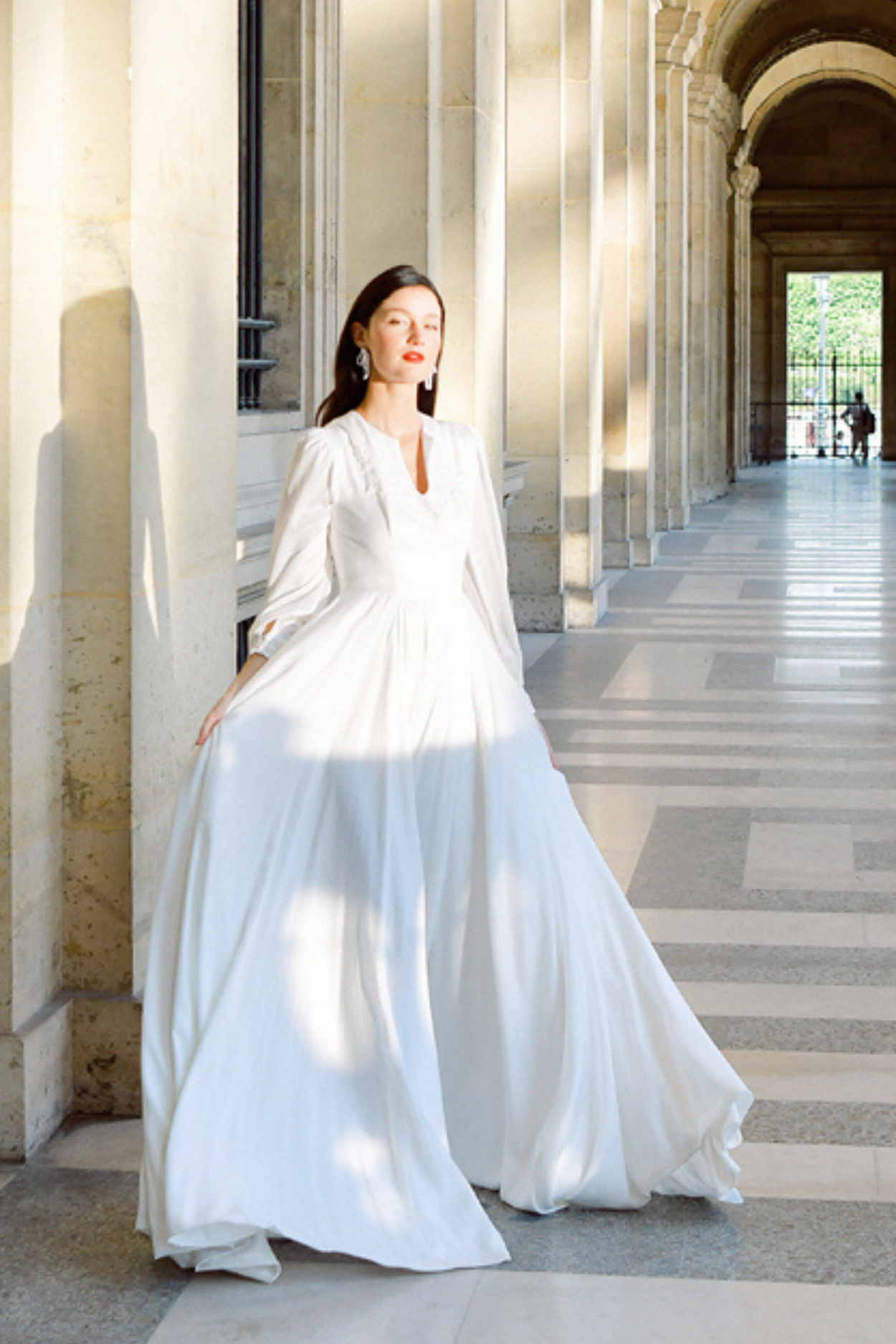 Marjolaine High-neck Princess Wedding Dress with Embellishments