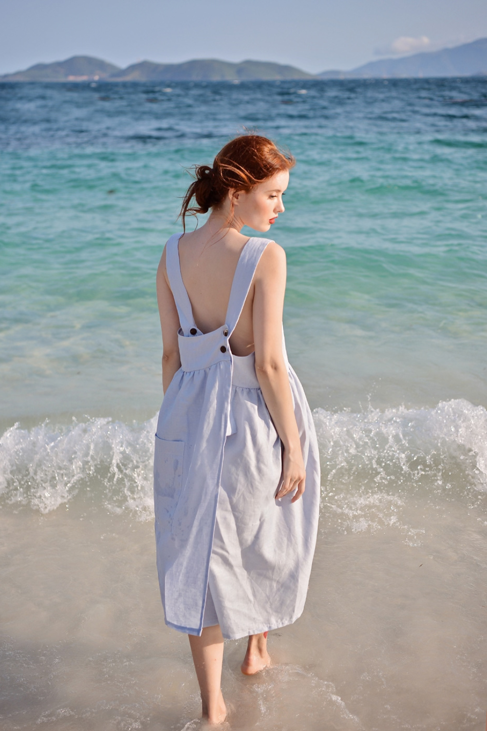 Pure Linen Pinafore Dress - Maternity Friendly