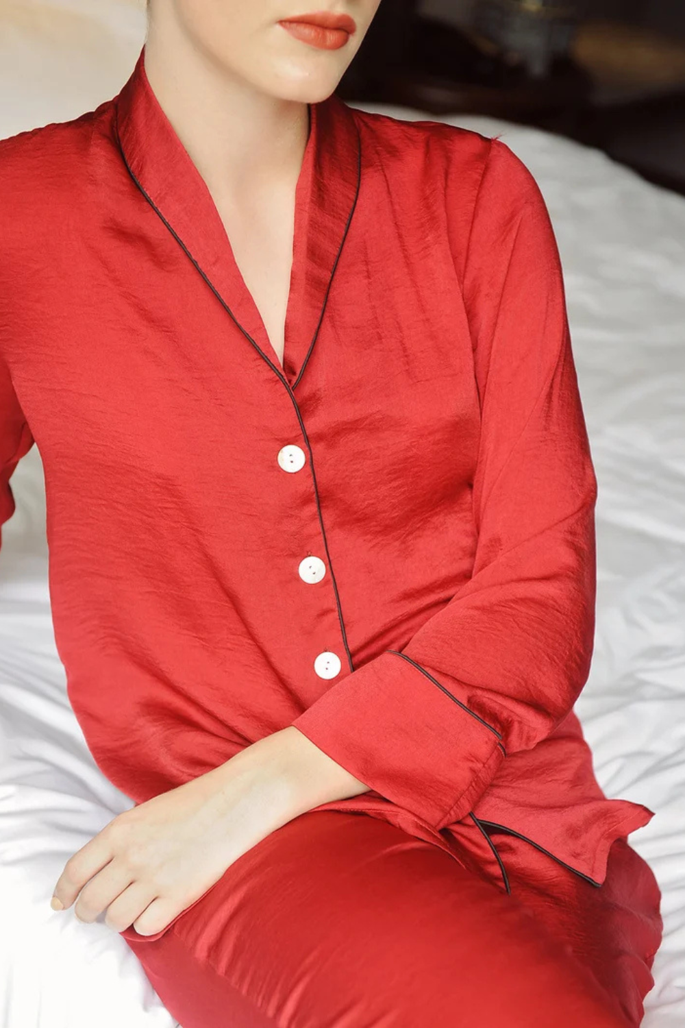 Women Silk Pajamas Set