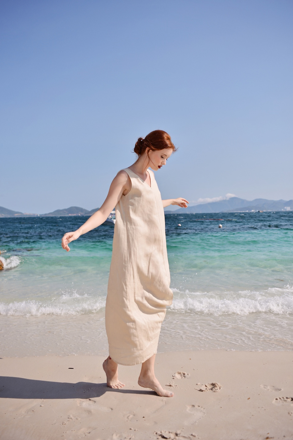 Pure Linen Shift Dress