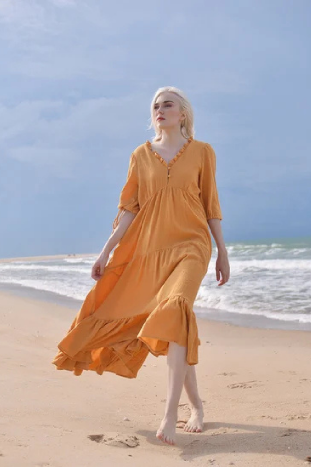 Cotton Dress Long - Cotton Maxi for Women - Cotton Summer Beach Cover up